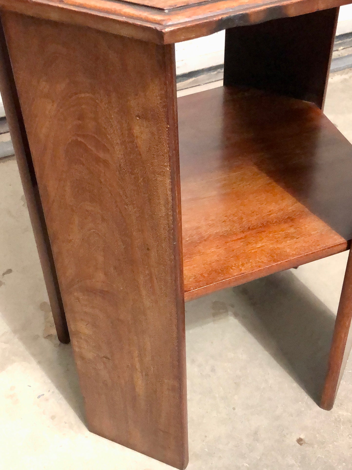 000707....Art Deco Solid Walnut Occasional Table