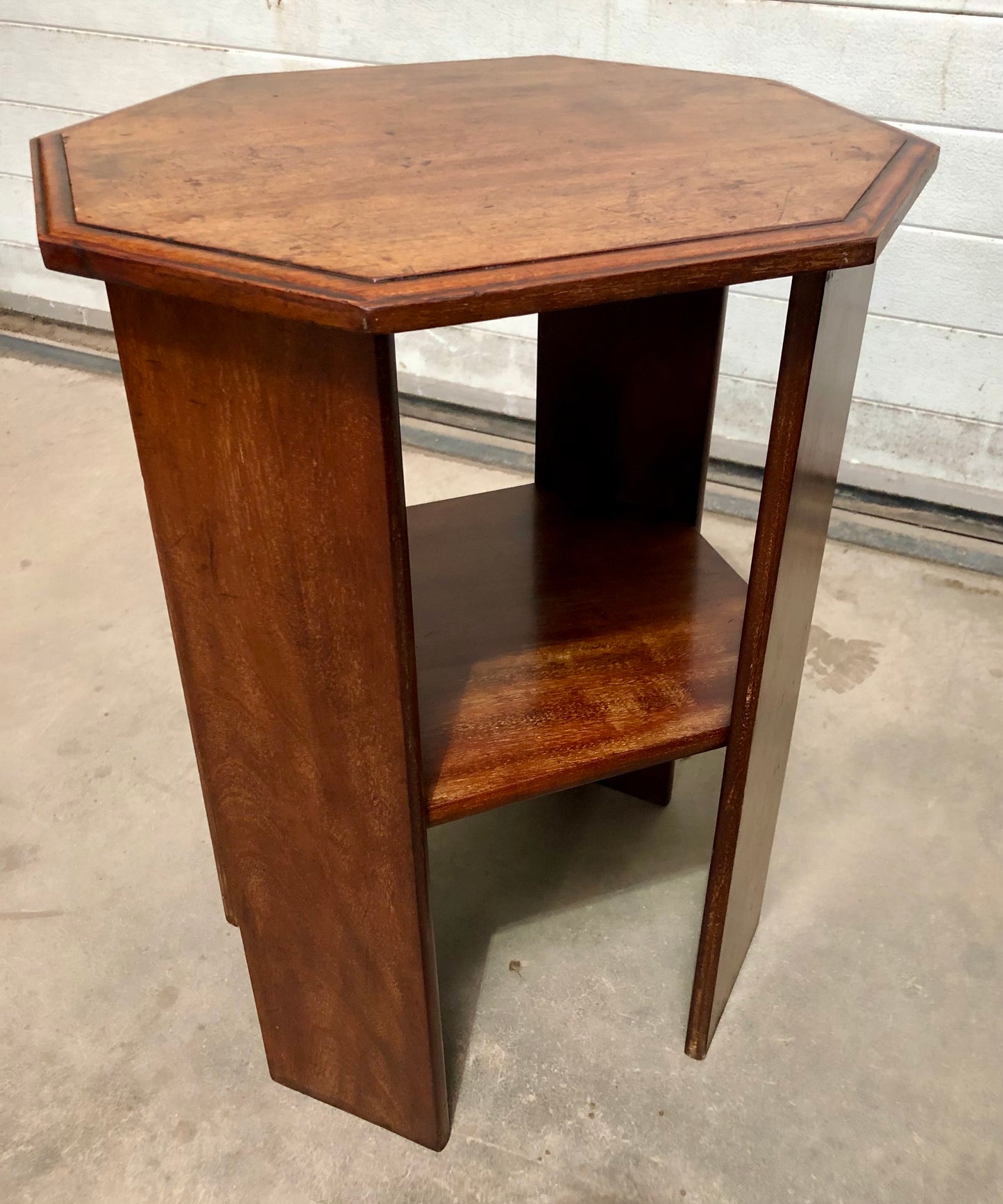 000707....Art Deco Solid Walnut Occasional Table