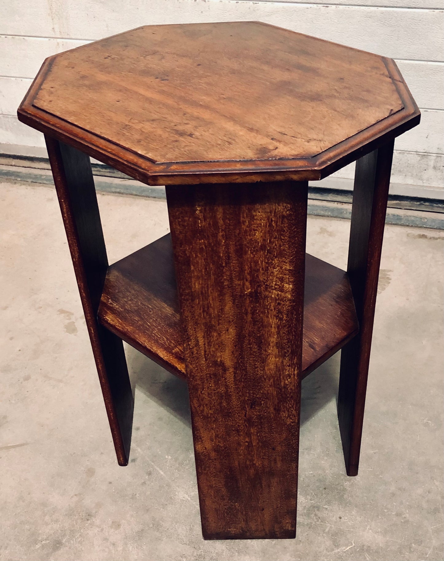 000707....Art Deco Solid Walnut Occasional Table