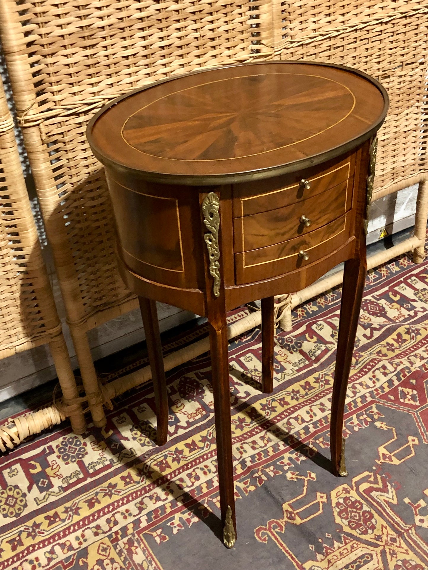 000545....Handsome Pair Of Vintage French Lamp Tables ( sold )