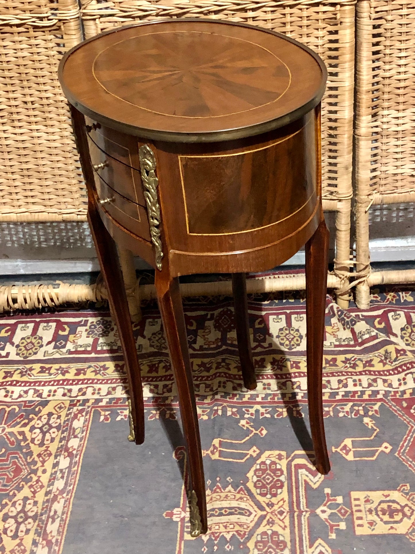 000545....Handsome Pair Of Vintage French Lamp Tables ( sold )