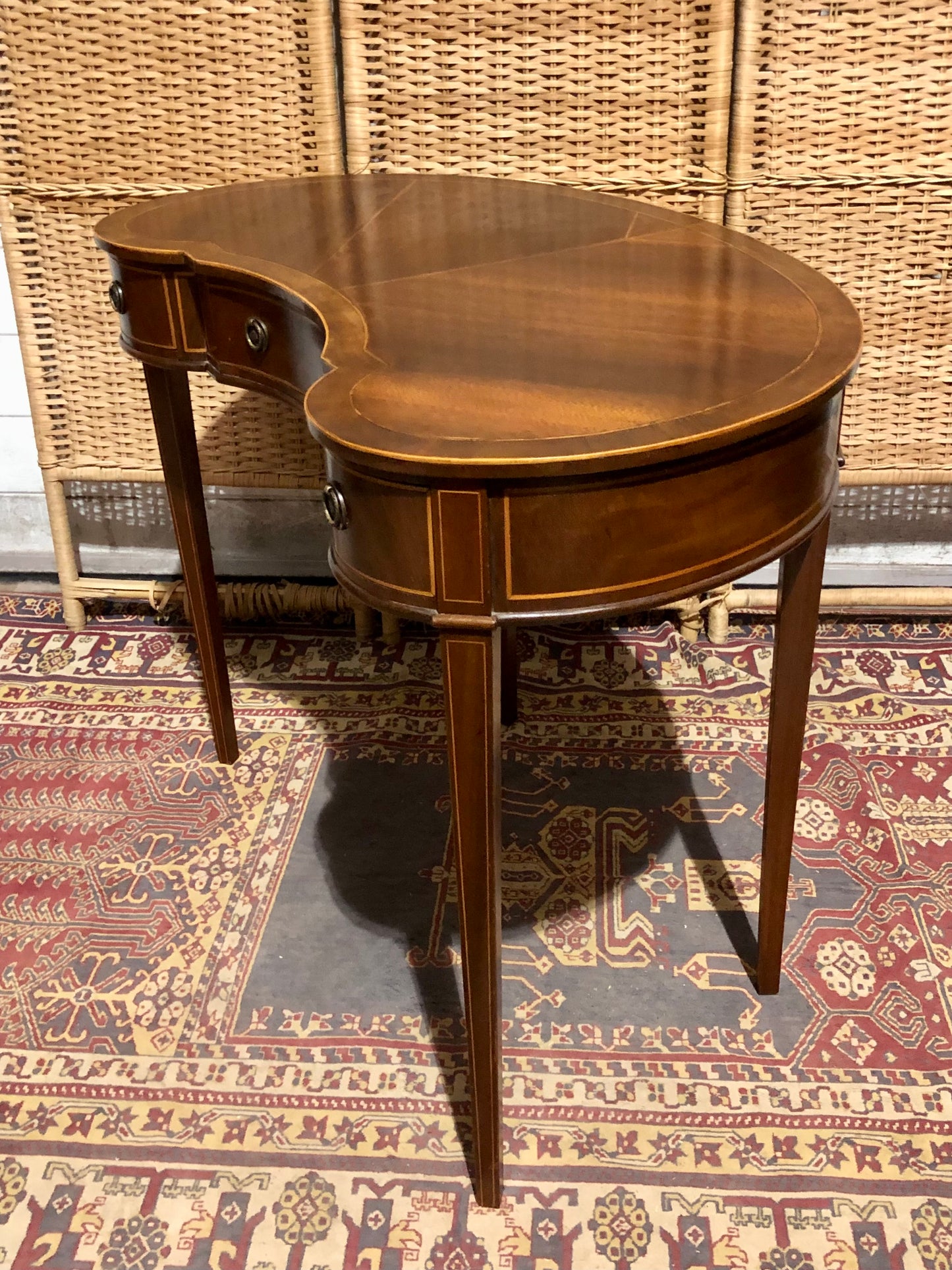 000546....Handsome Small Vintage Mahogany Table With Drawers ( sold )
