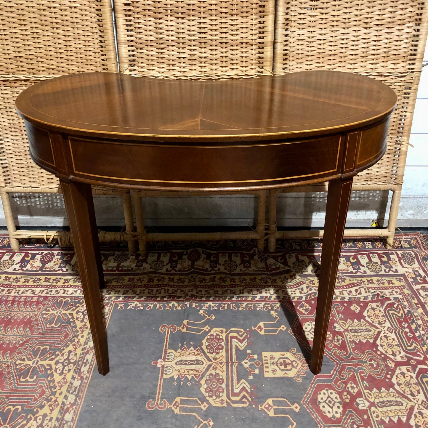 000546....Handsome Small Vintage Mahogany Table With Drawers ( sold )