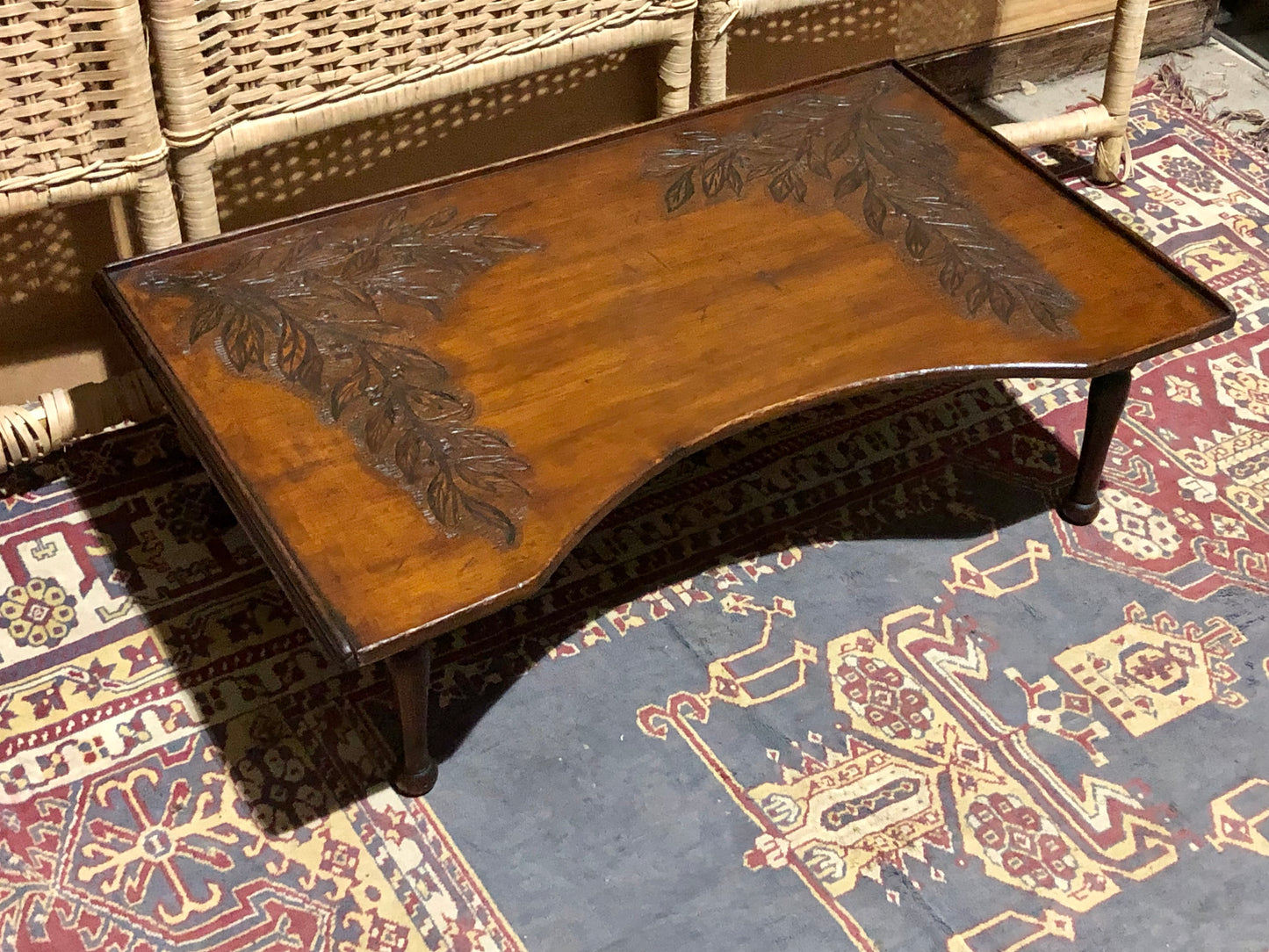 000544....Handsome Antique Mahogany Breakfast Tray ( sold )