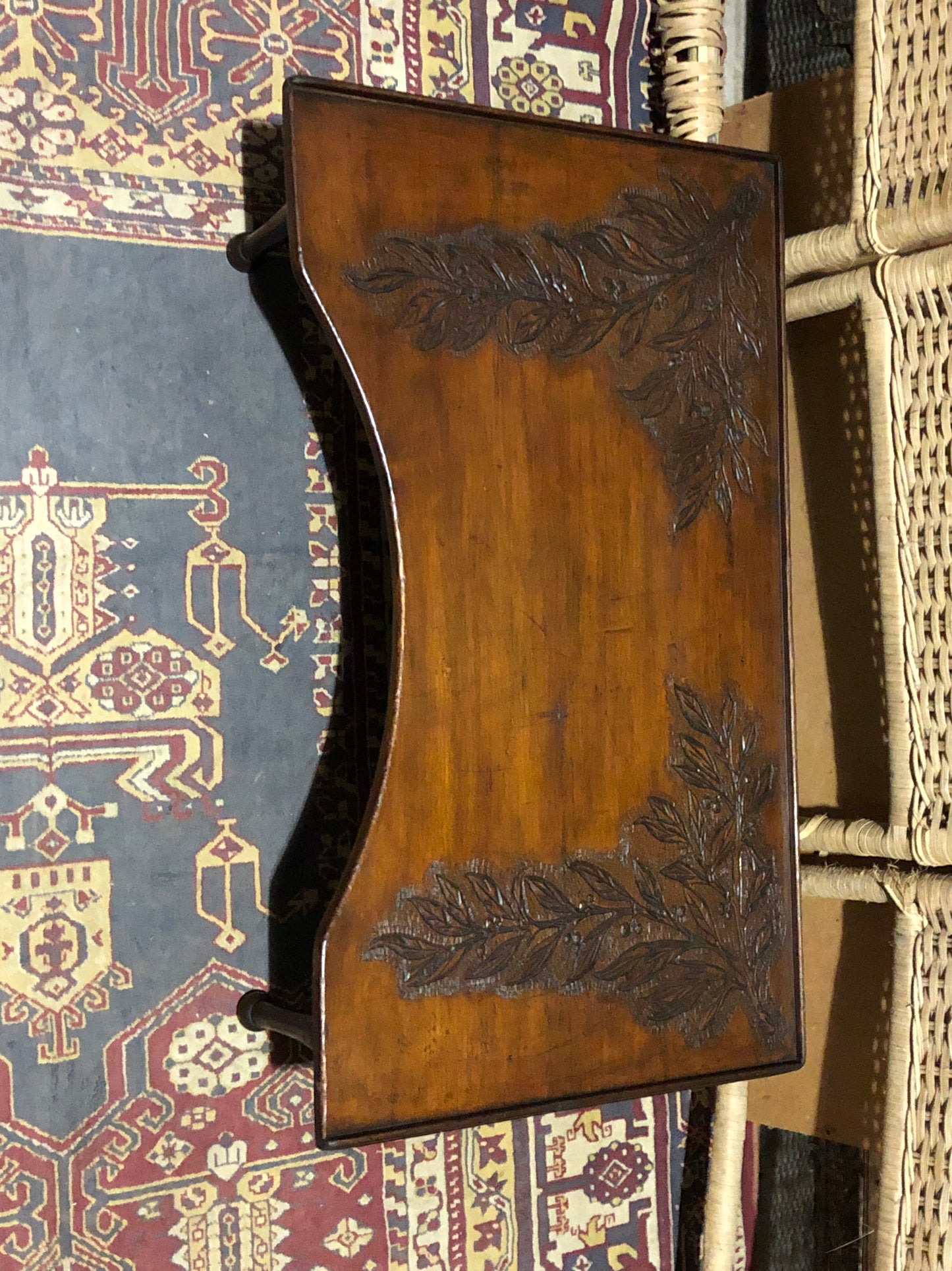 000544....Handsome Antique Mahogany Breakfast Tray ( sold )