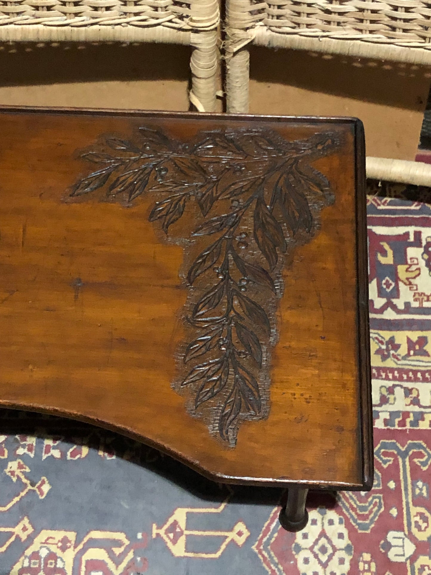 000544....Handsome Antique Mahogany Breakfast Tray ( sold )