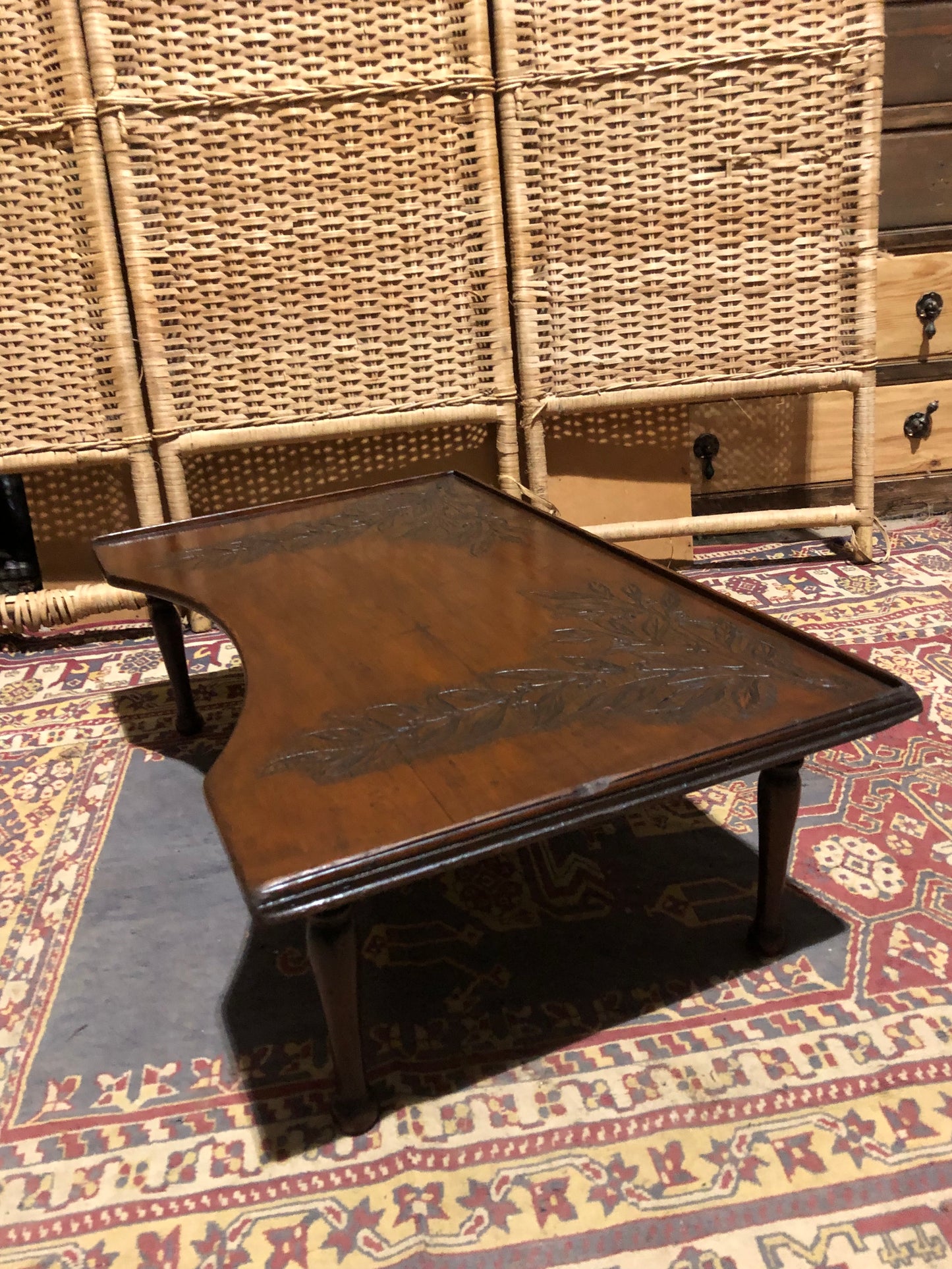 000544....Handsome Antique Mahogany Breakfast Tray ( sold )