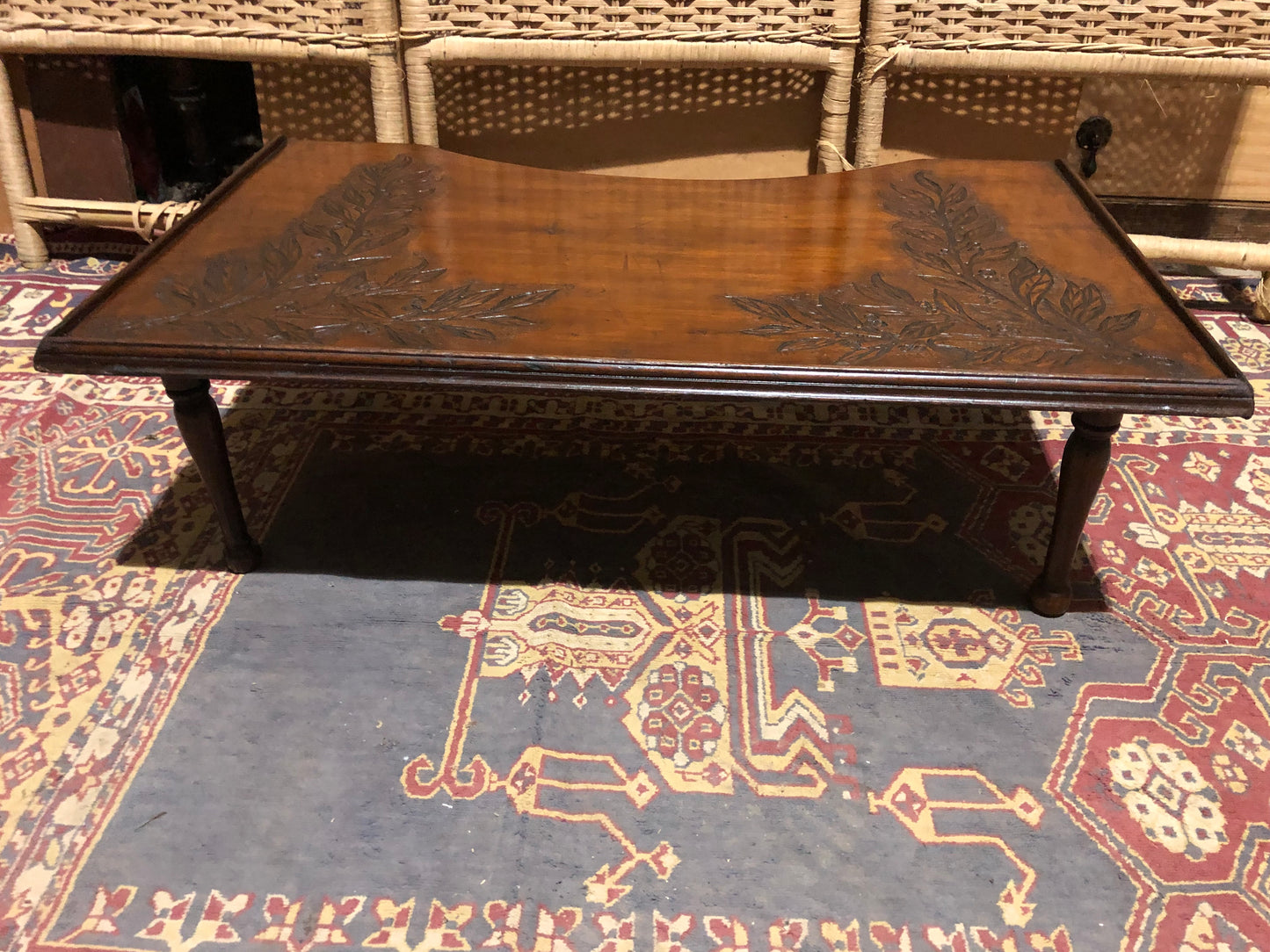 000544....Handsome Antique Mahogany Breakfast Tray ( sold )