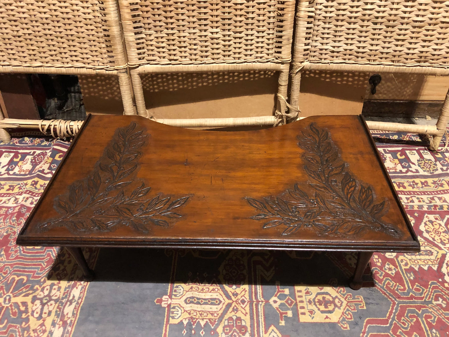 000544....Handsome Antique Mahogany Breakfast Tray ( sold )