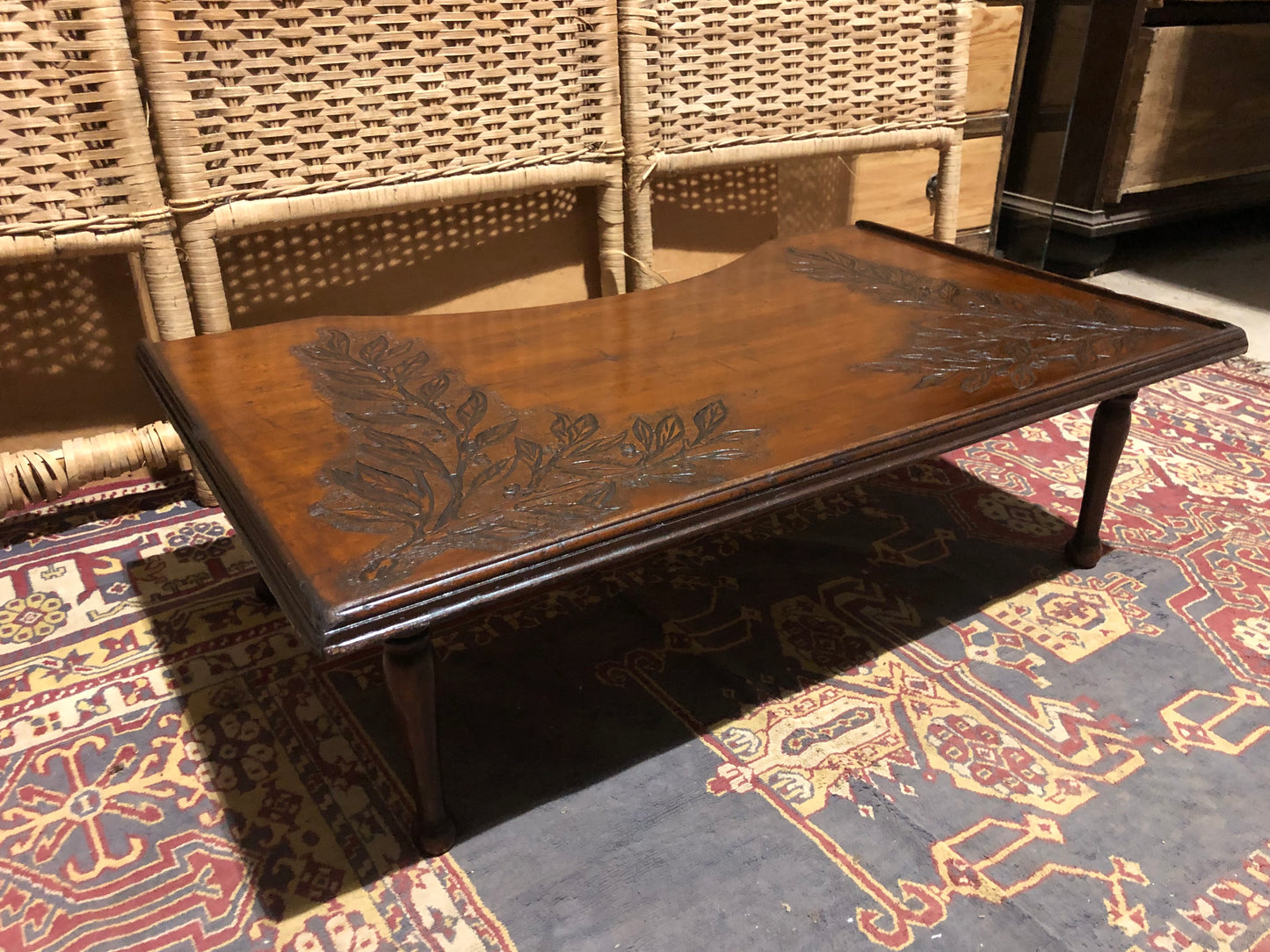 000544....Handsome Antique Mahogany Breakfast Tray ( sold )