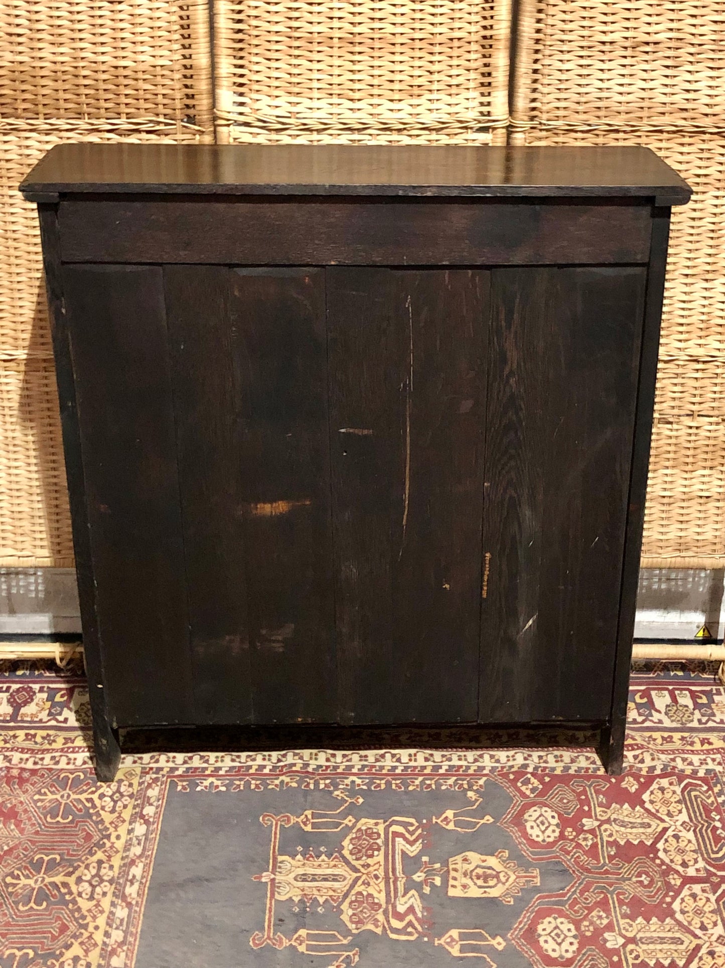 000543....Handsome Antique Carved Oak Bookcase ( sold )