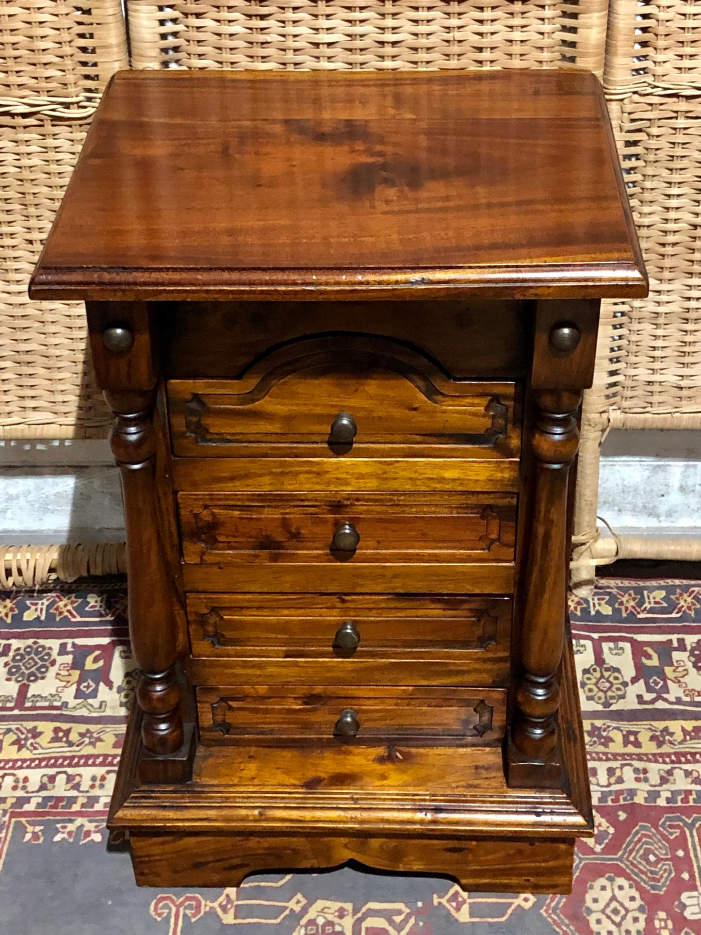 000536...Handsome Pair Of Vintage Mahogany Bedside Chests ( sold )