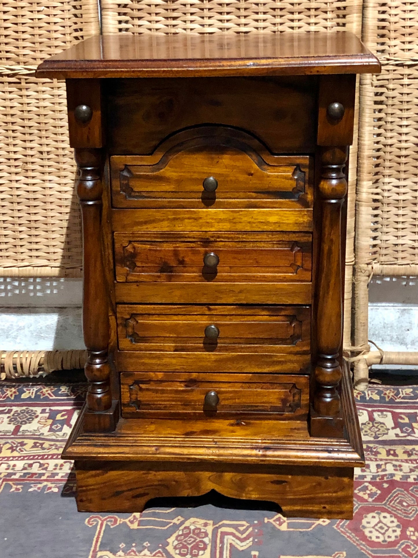 000536...Handsome Pair Of Vintage Mahogany Bedside Chests ( sold )