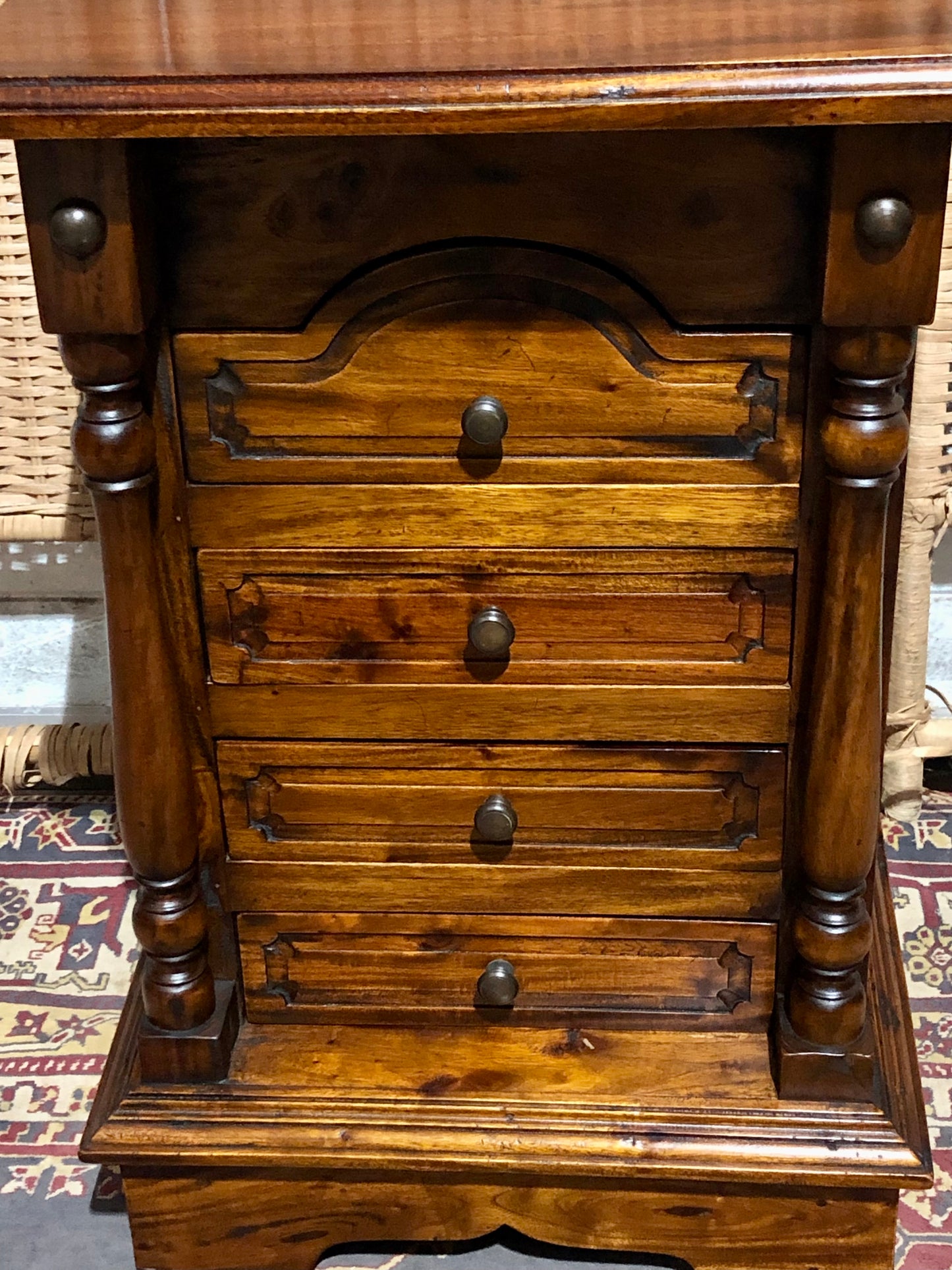 000536...Handsome Pair Of Vintage Mahogany Bedside Chests ( sold )
