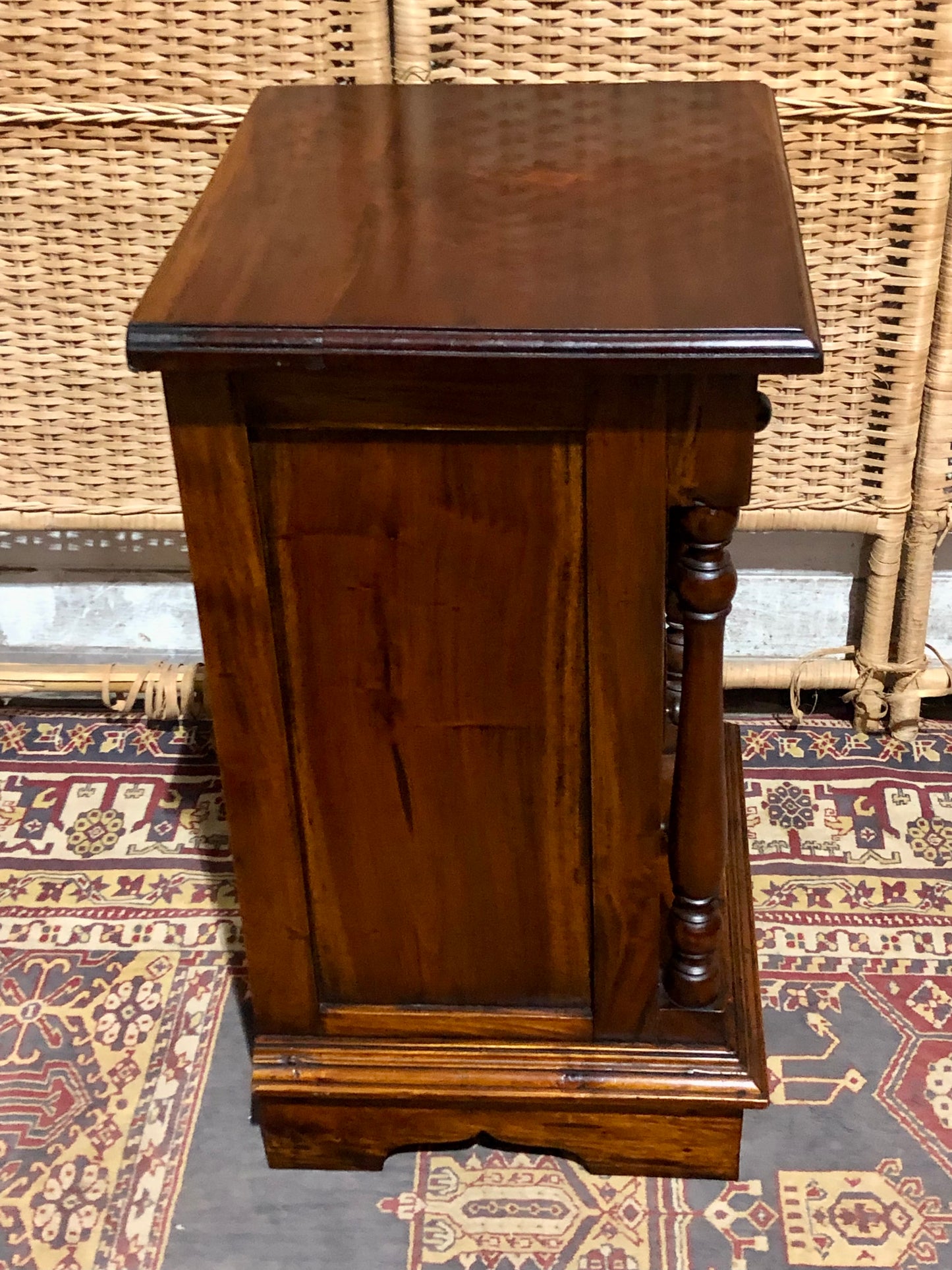 000536...Handsome Pair Of Vintage Mahogany Bedside Chests ( sold )