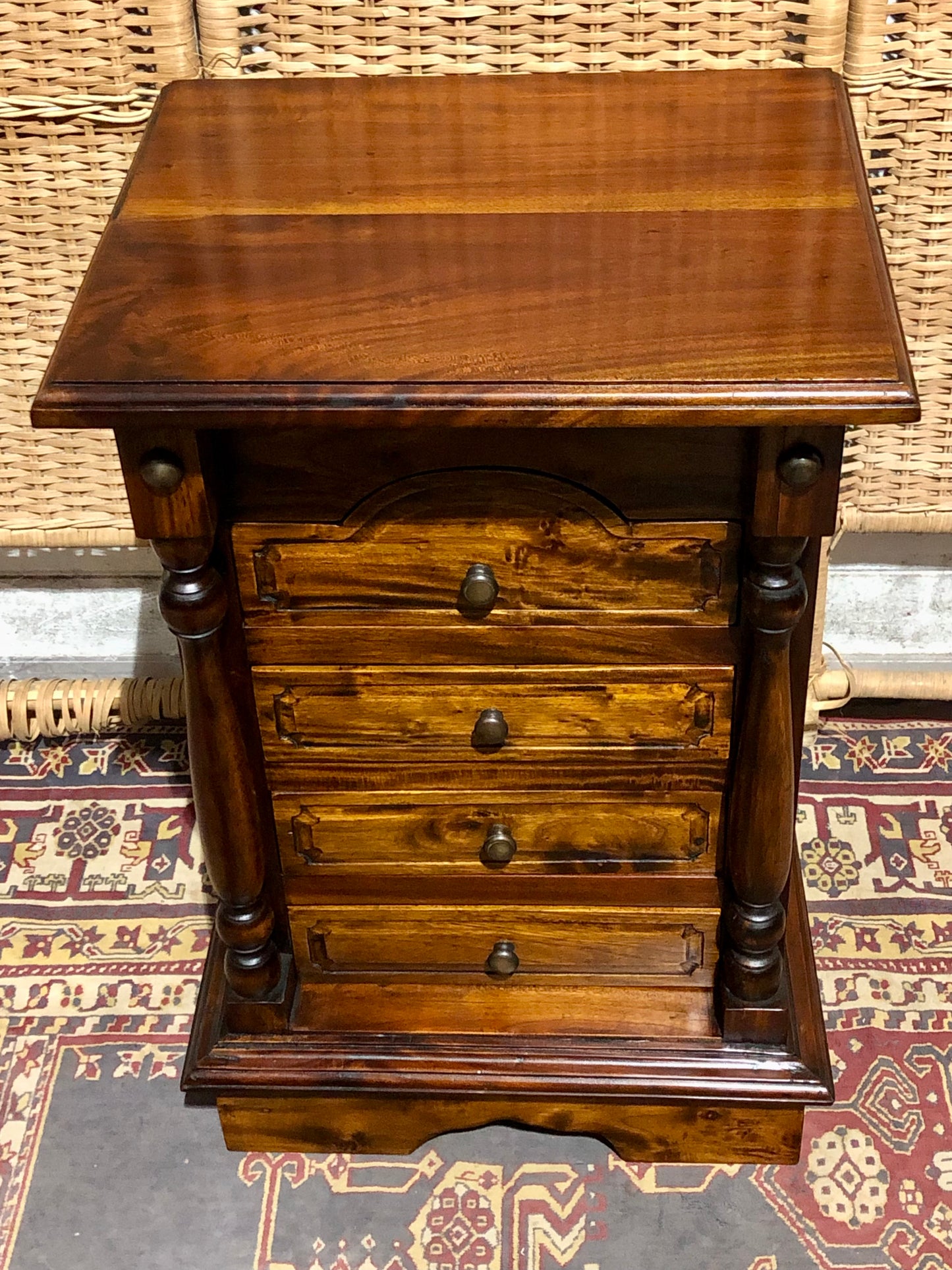 000536...Handsome Pair Of Vintage Mahogany Bedside Chests ( sold )