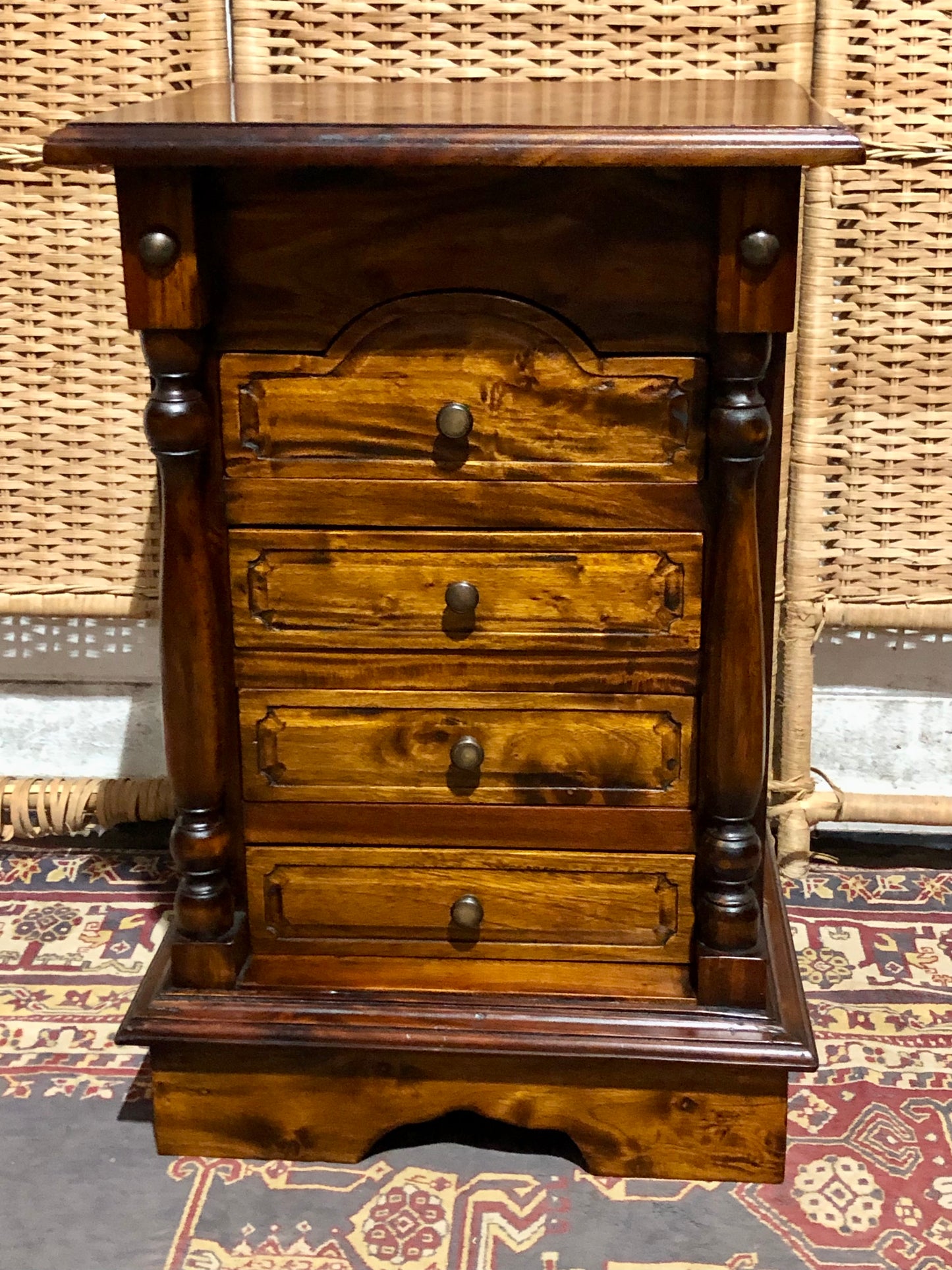 000536...Handsome Pair Of Vintage Mahogany Bedside Chests ( sold )