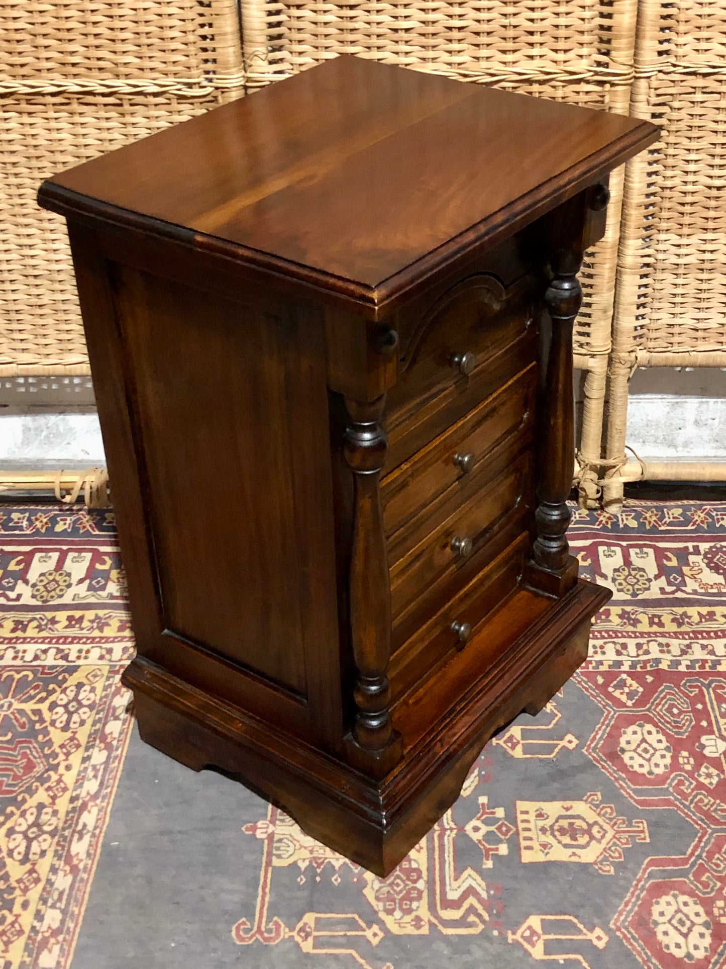 000536...Handsome Pair Of Vintage Mahogany Bedside Chests ( sold )