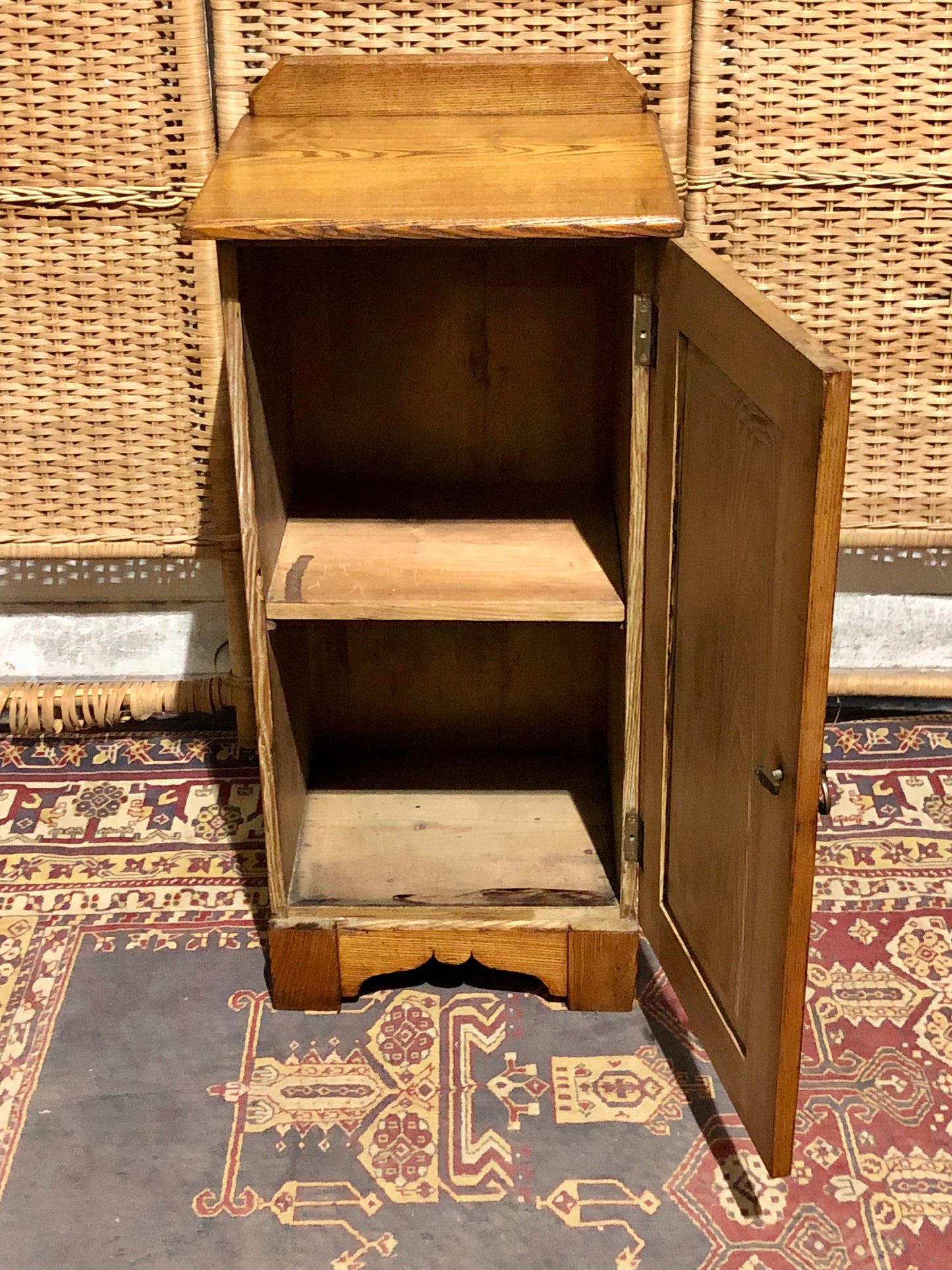 000535...Handsome Antique Ash Bedside Table