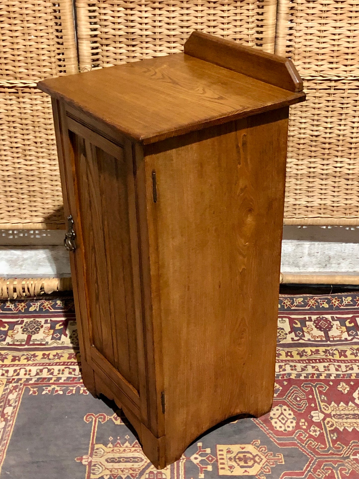 000535...Handsome Antique Ash Bedside Table