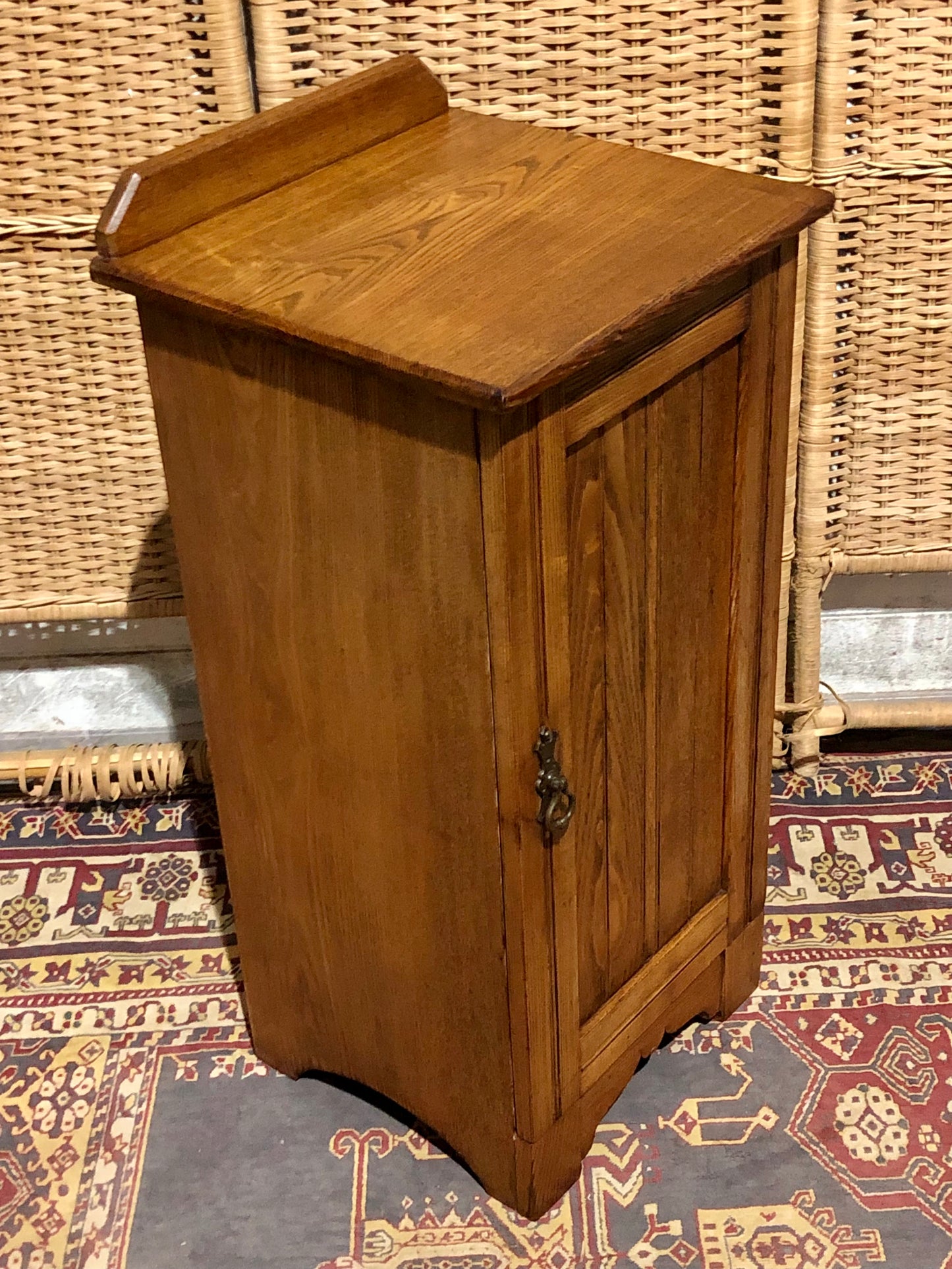 000535...Handsome Antique Ash Bedside Table
