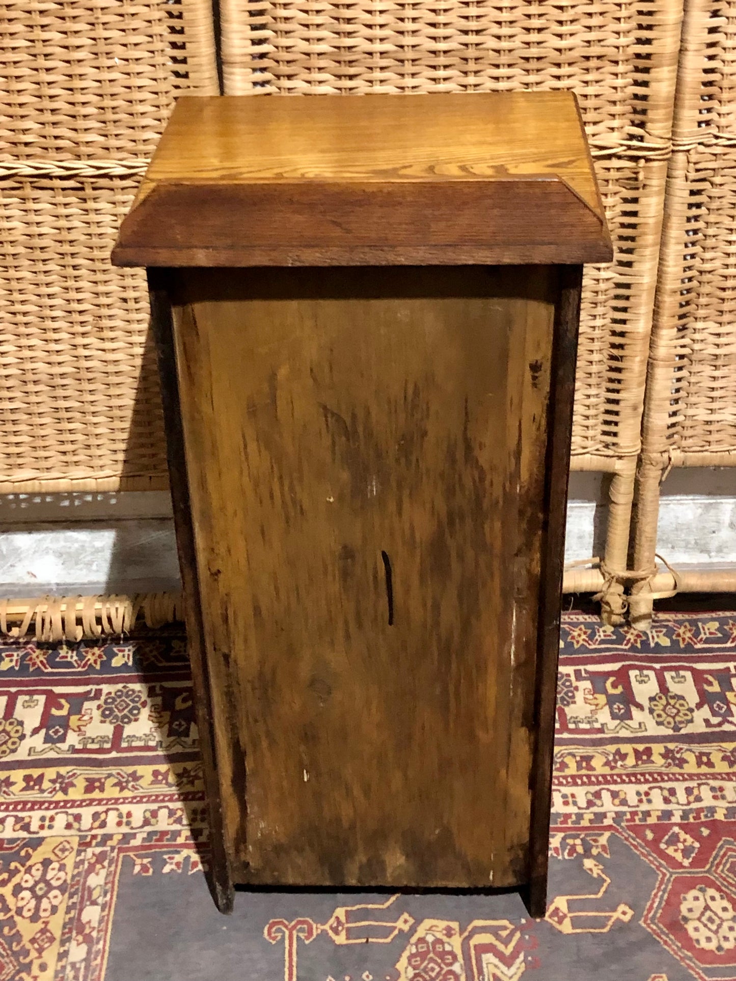 000535...Handsome Antique Ash Bedside Table