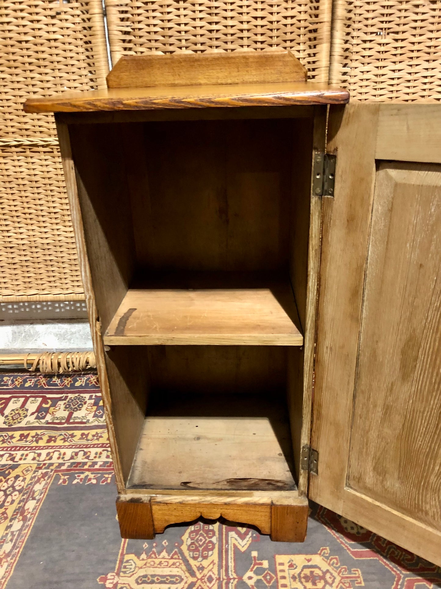 000535...Handsome Antique Ash Bedside Table