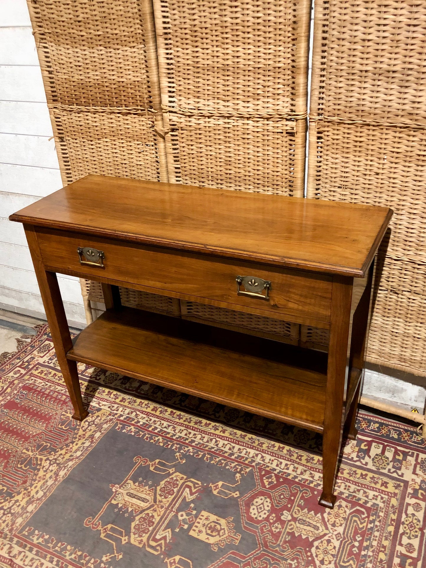 000534....Handsome Arts And Crafts Walnut Side Or Hall Table ( sold )