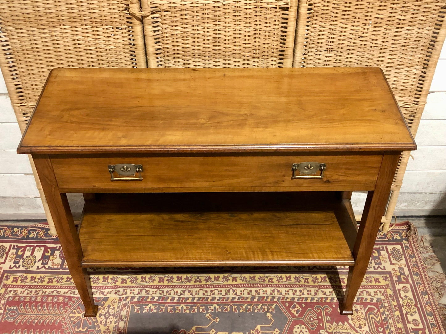 000534....Handsome Arts And Crafts Walnut Side Or Hall Table ( sold )