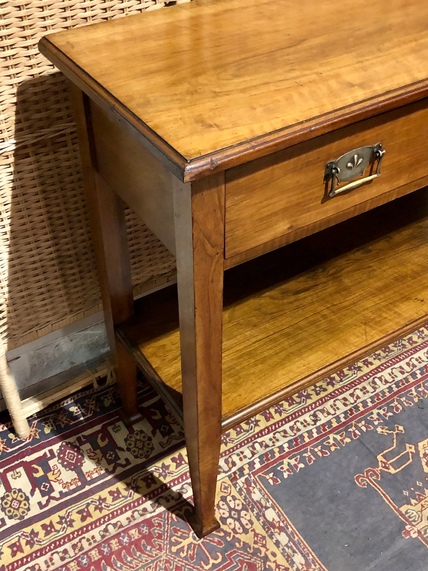 000534....Handsome Arts And Crafts Walnut Side Or Hall Table ( sold )