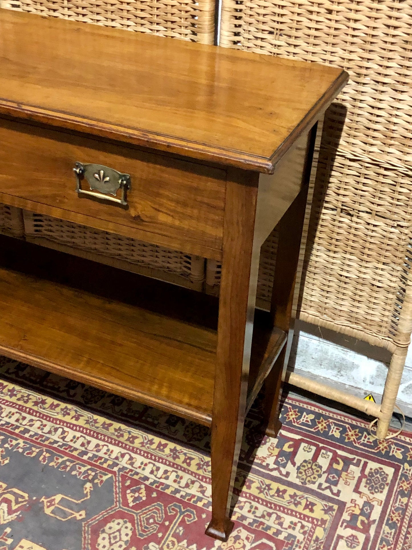 000534....Handsome Arts And Crafts Walnut Side Or Hall Table ( sold )