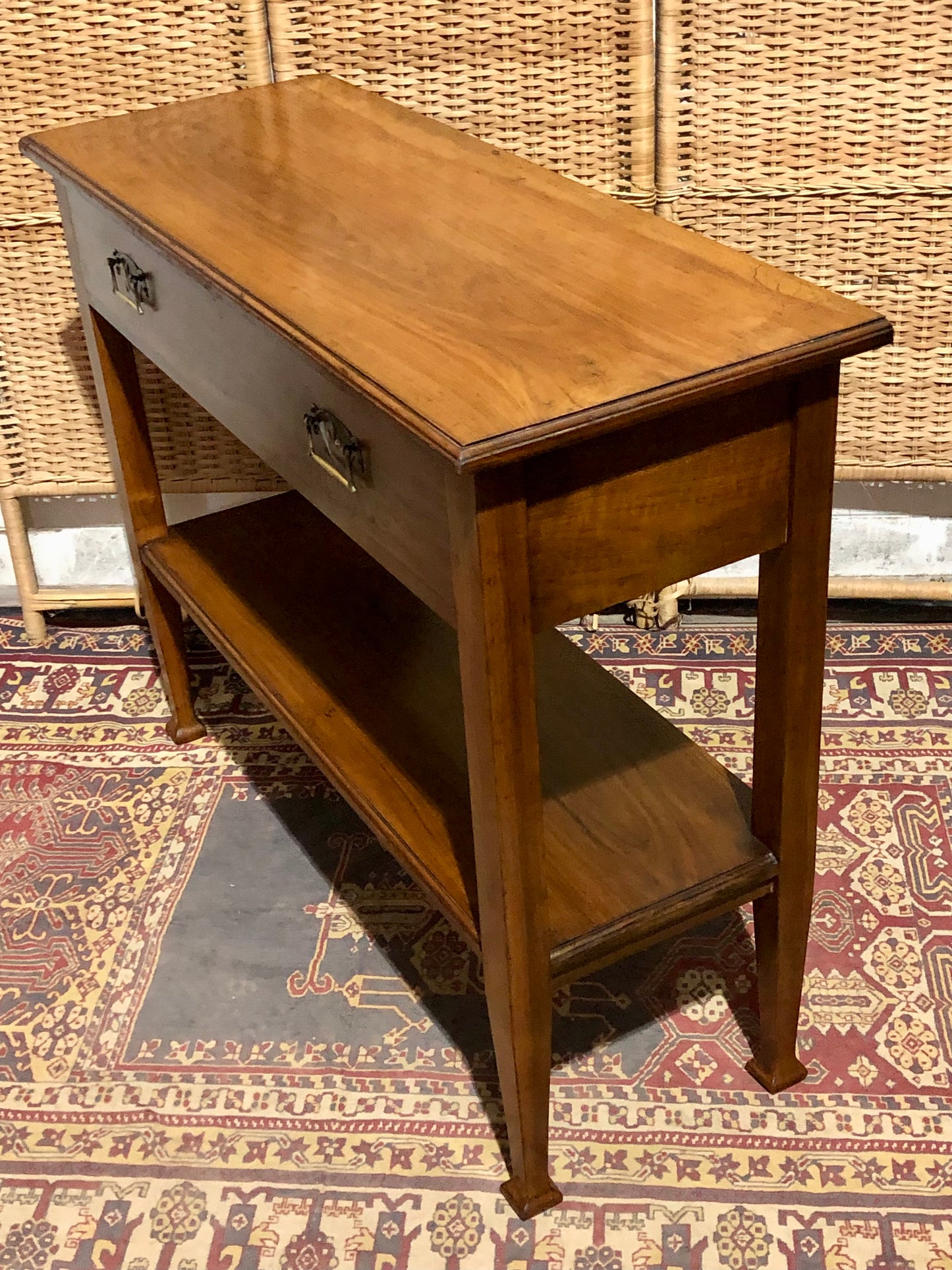 000534....Handsome Arts And Crafts Walnut Side Or Hall Table ( sold )