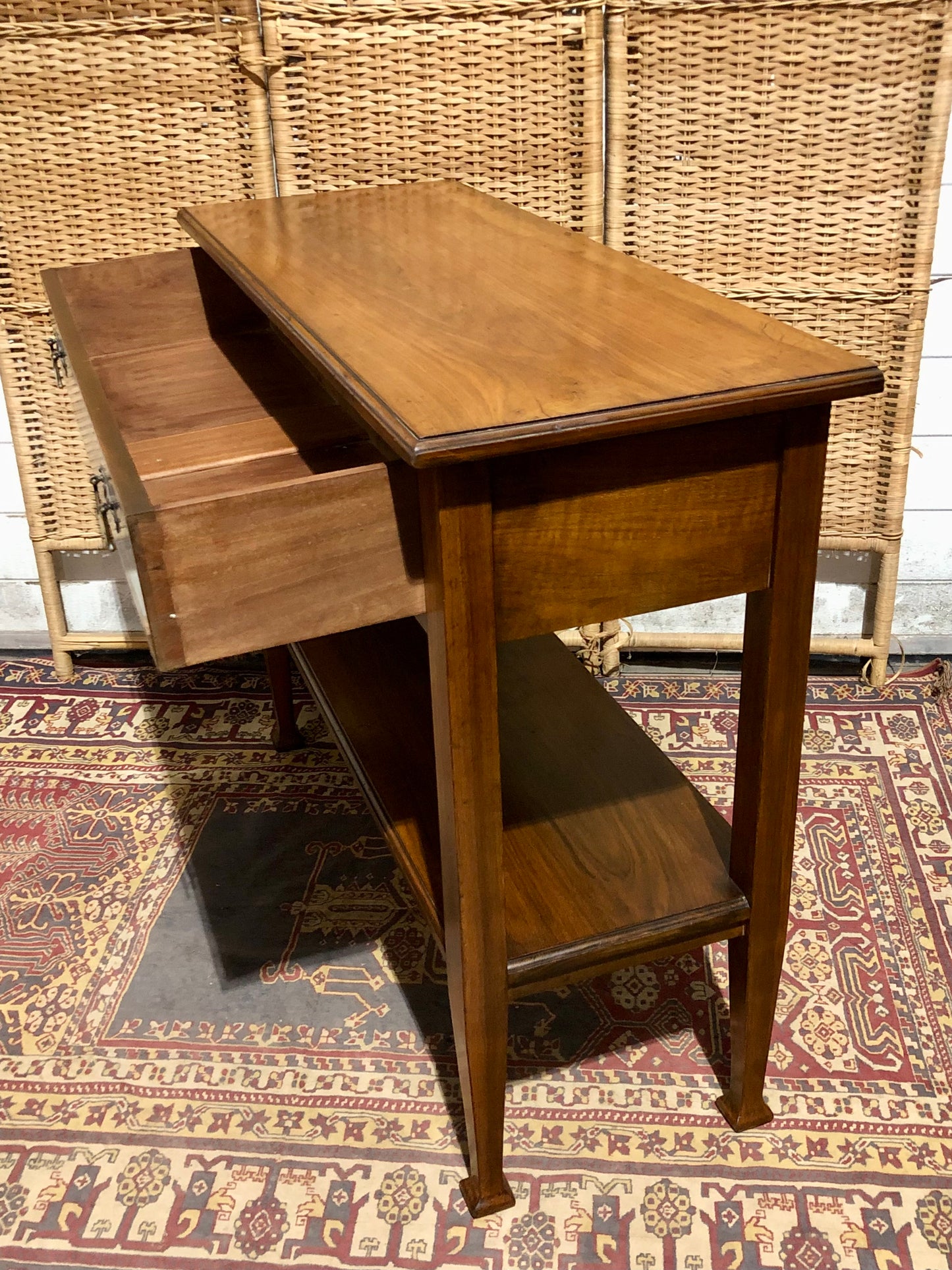 000534....Handsome Arts And Crafts Walnut Side Or Hall Table ( sold )