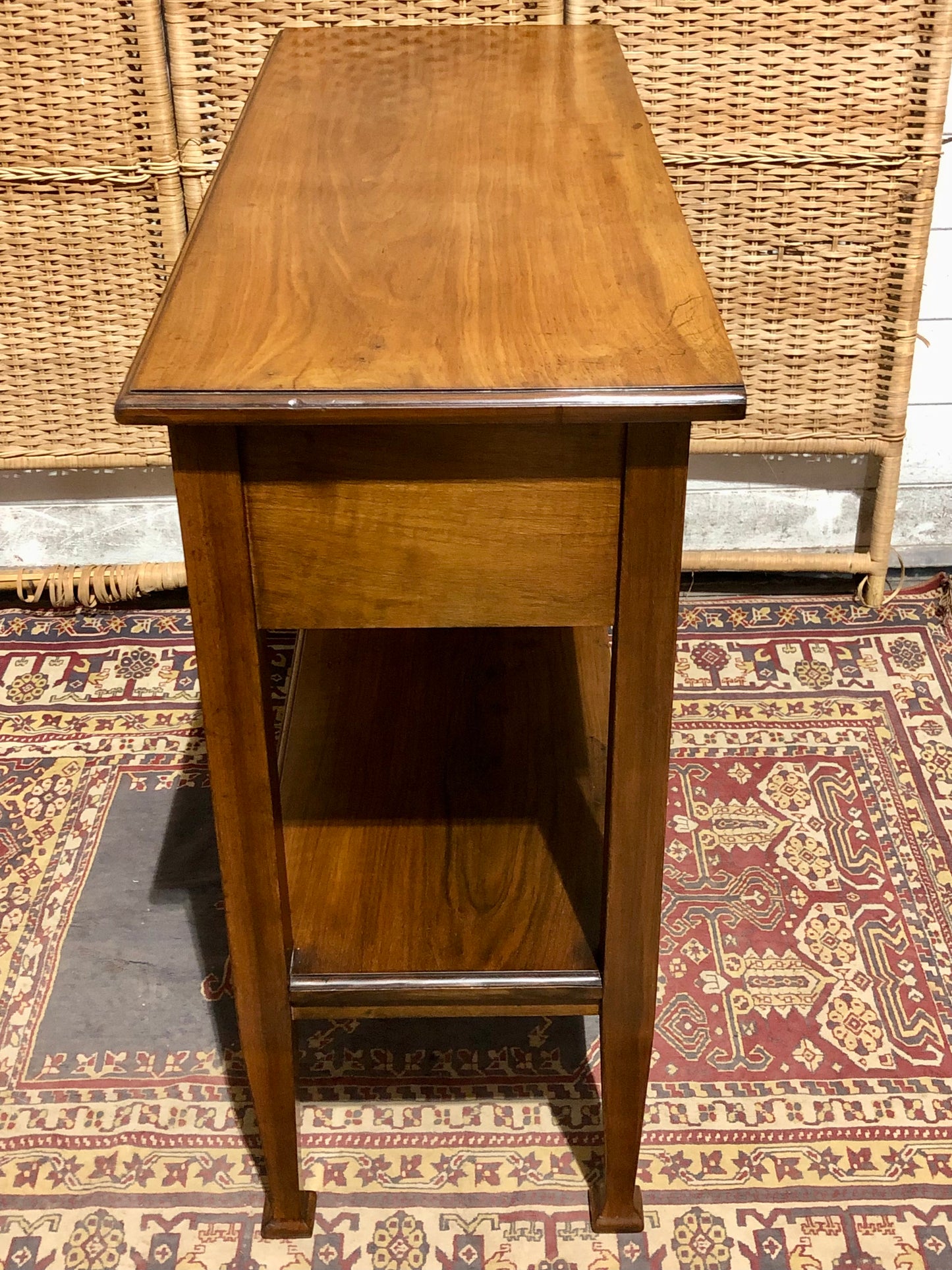 000534....Handsome Arts And Crafts Walnut Side Or Hall Table ( sold )