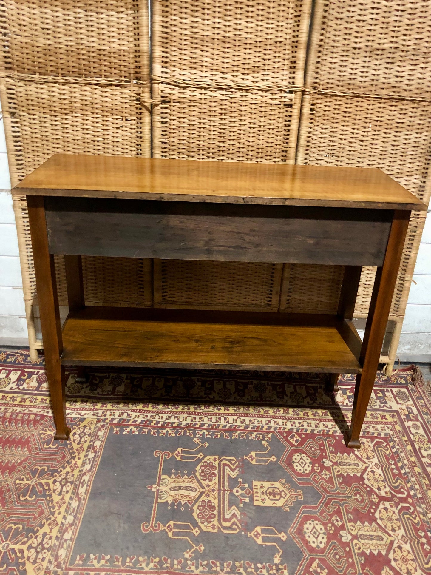 000534....Handsome Arts And Crafts Walnut Side Or Hall Table ( sold )