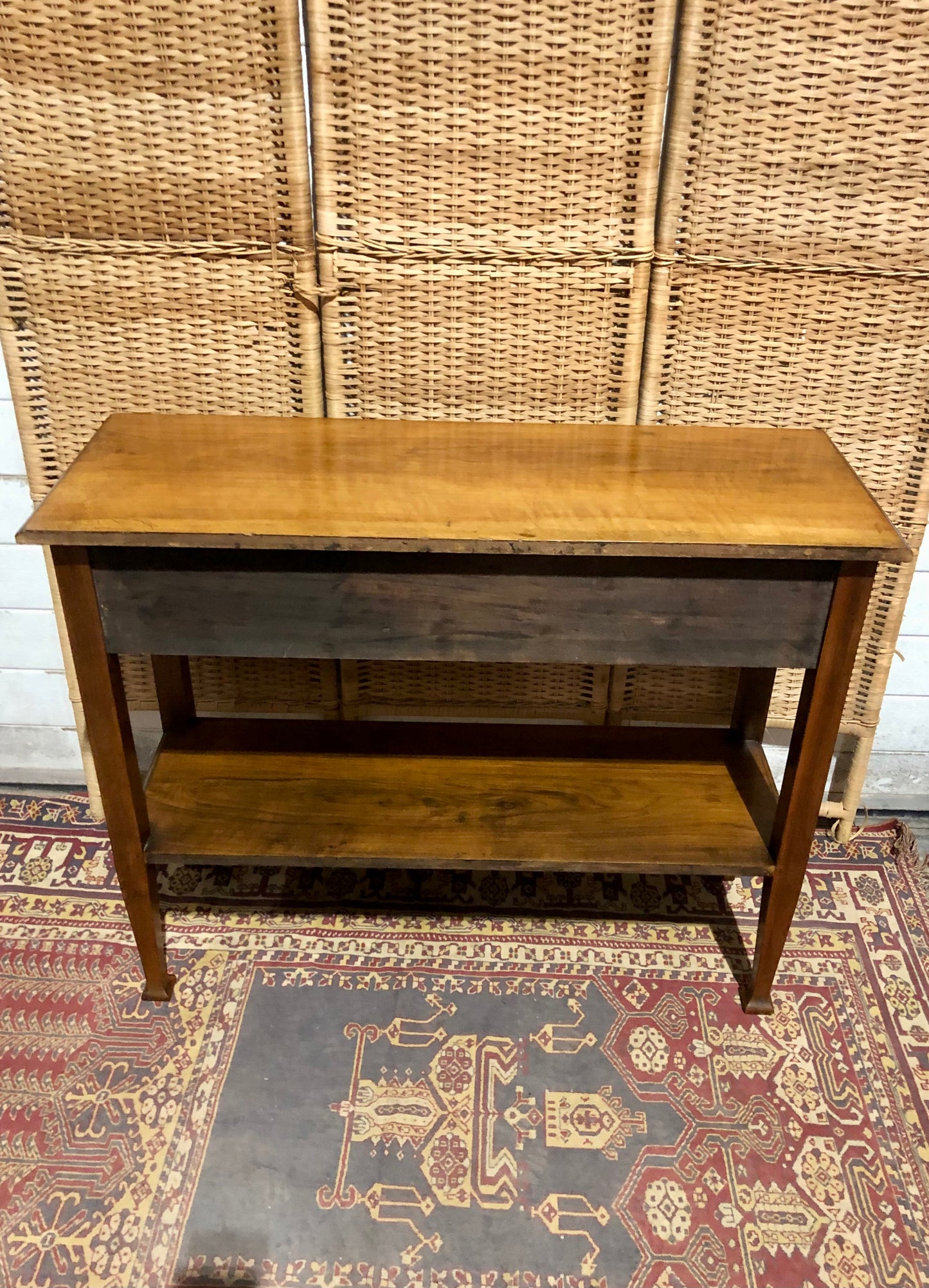 000534....Handsome Arts And Crafts Walnut Side Or Hall Table ( sold )