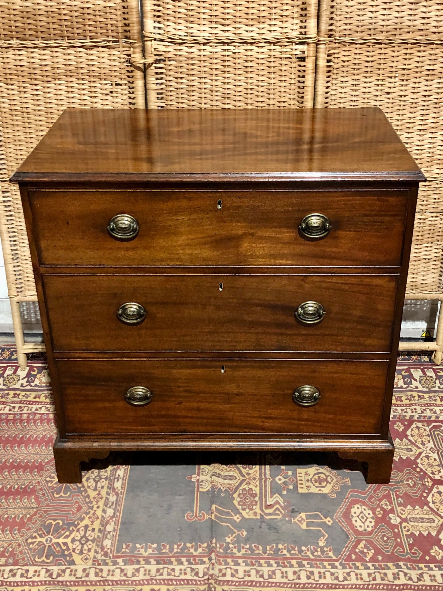 000533...Handsome Small Georgian Mahogany Chest Of Drawers ( sold )