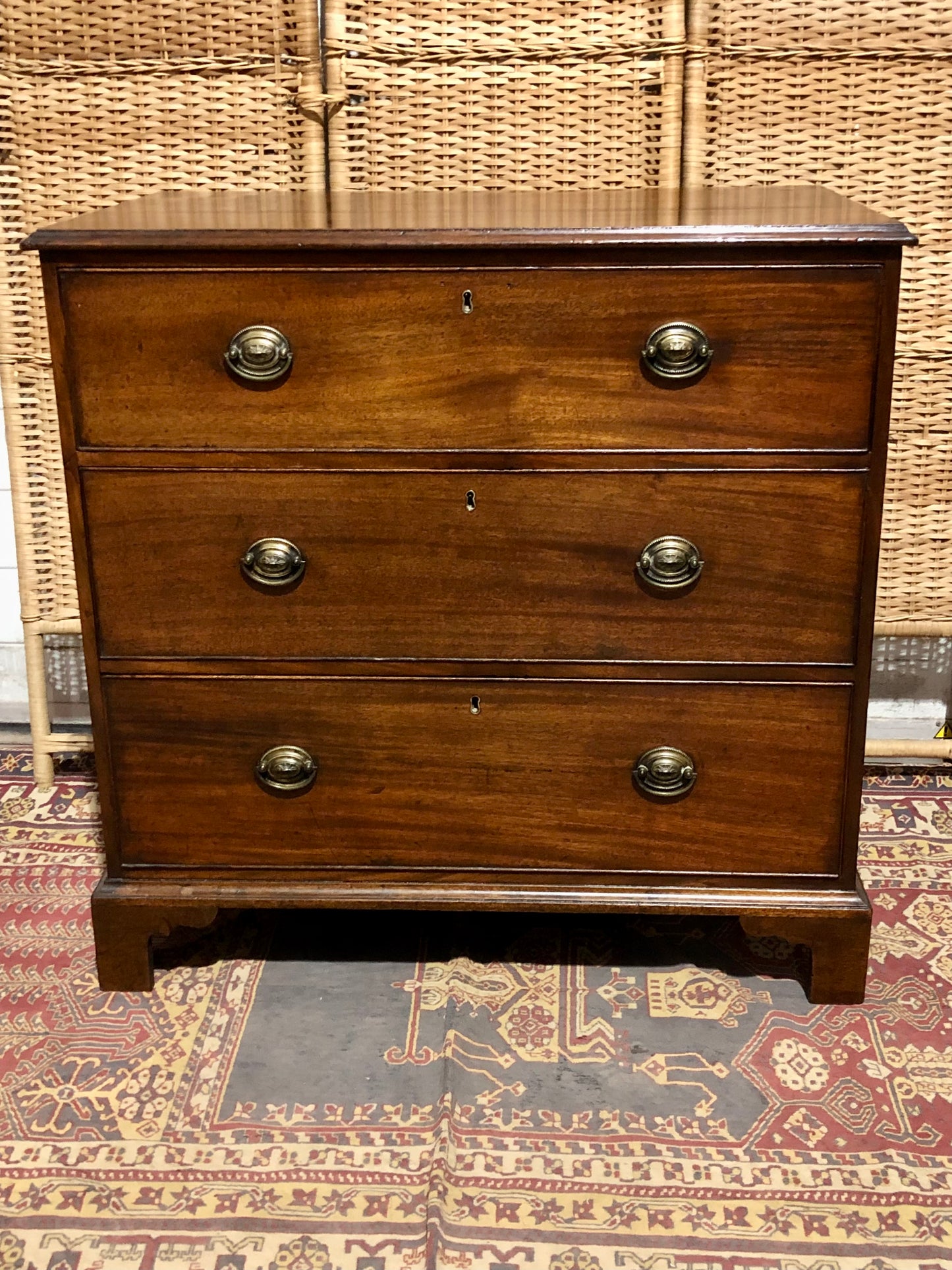 000533...Handsome Small Georgian Mahogany Chest Of Drawers ( sold )