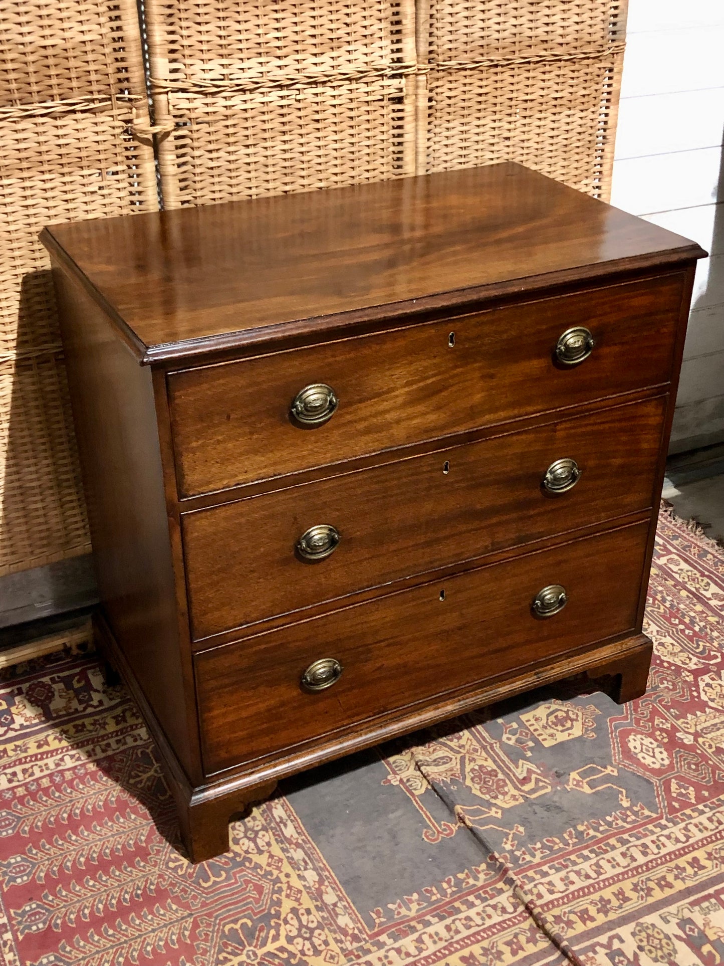 000533...Handsome Small Georgian Mahogany Chest Of Drawers ( sold )
