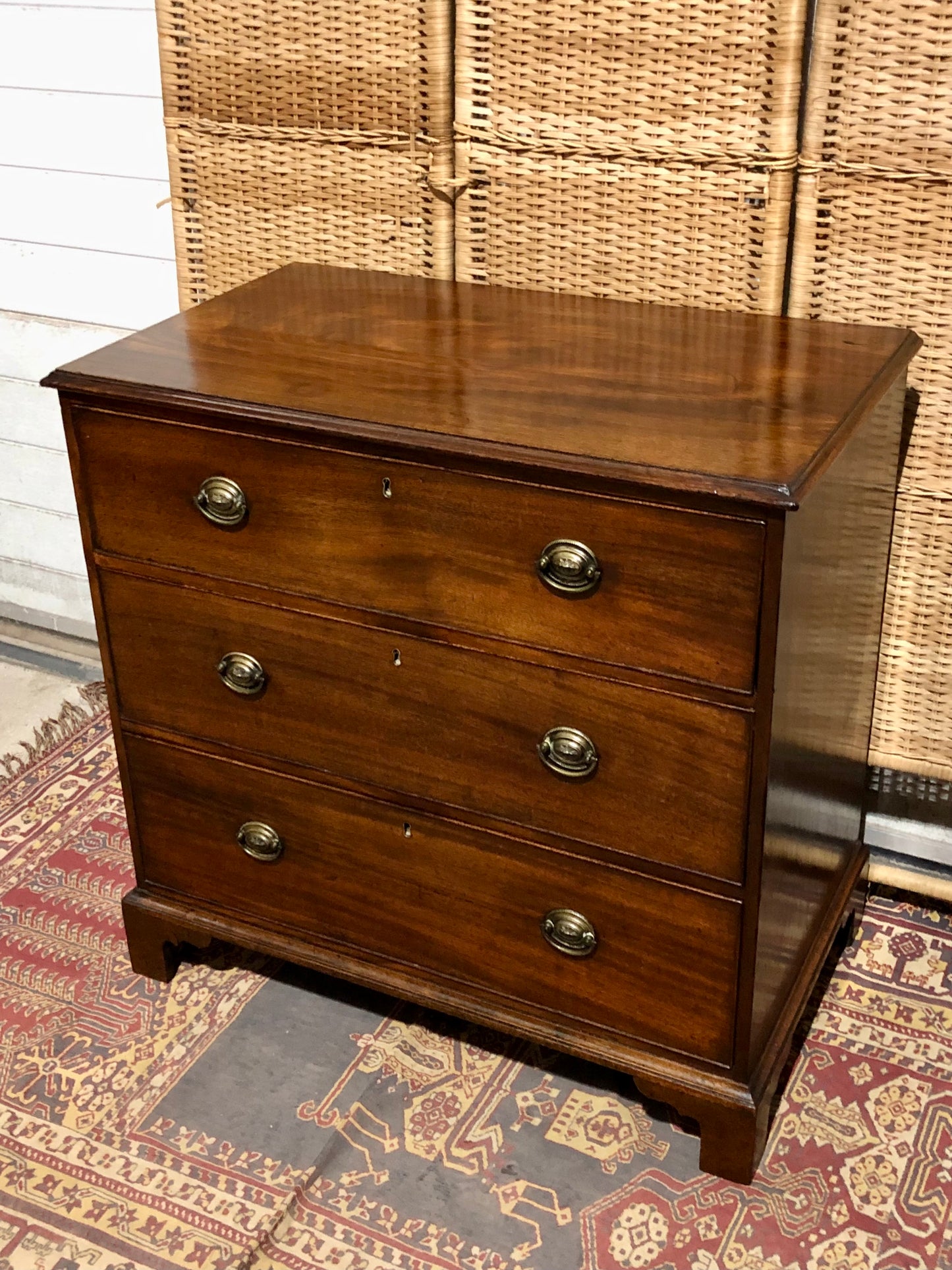 000533...Handsome Small Georgian Mahogany Chest Of Drawers ( sold )
