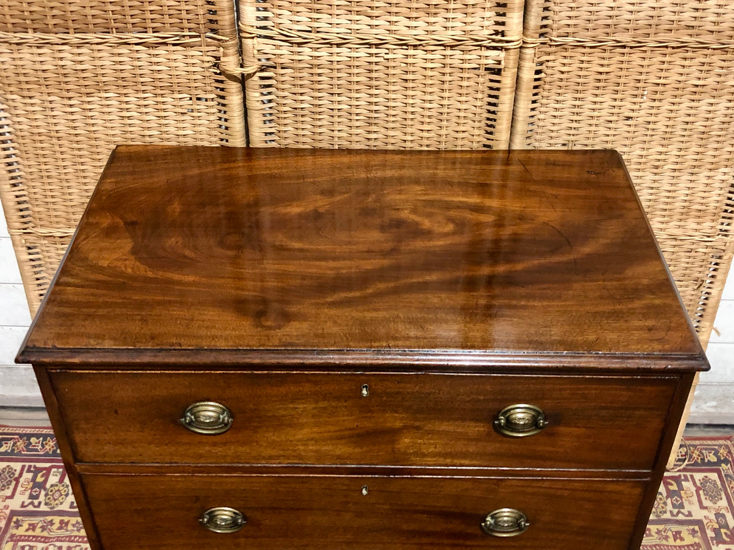 000533...Handsome Small Georgian Mahogany Chest Of Drawers ( sold )