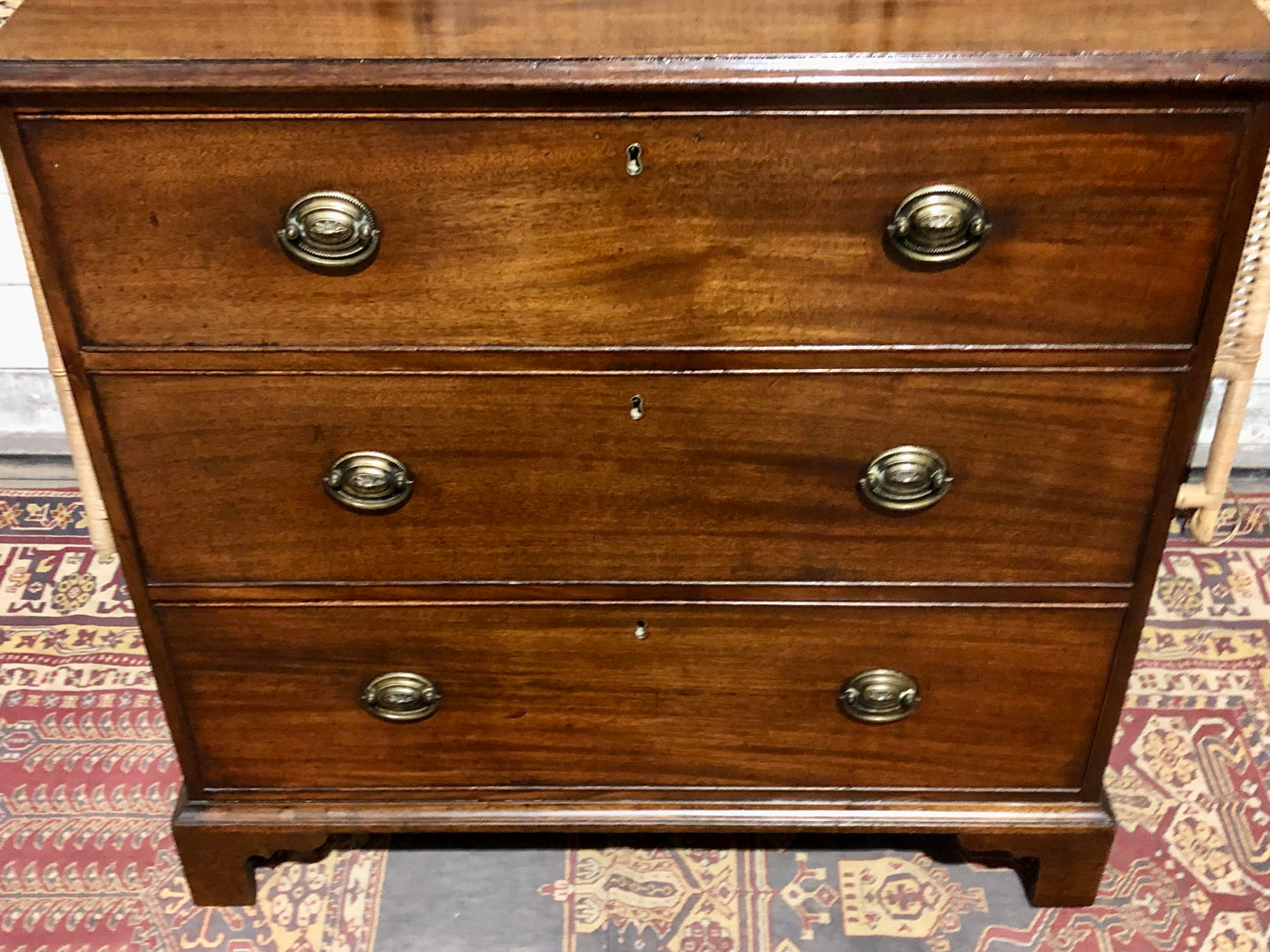 000533...Handsome Small Georgian Mahogany Chest Of Drawers ( sold )
