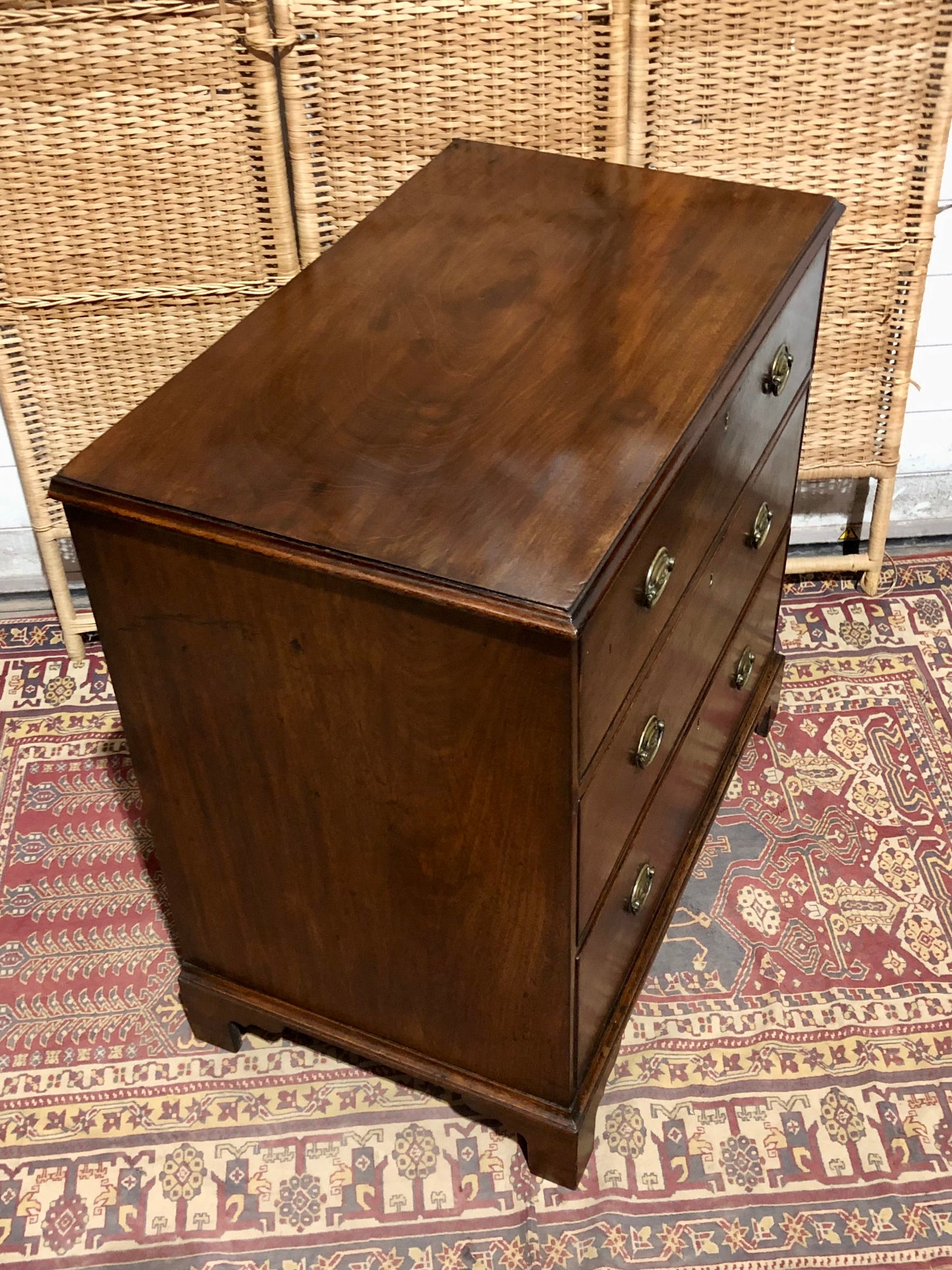 000533...Handsome Small Georgian Mahogany Chest Of Drawers ( sold )