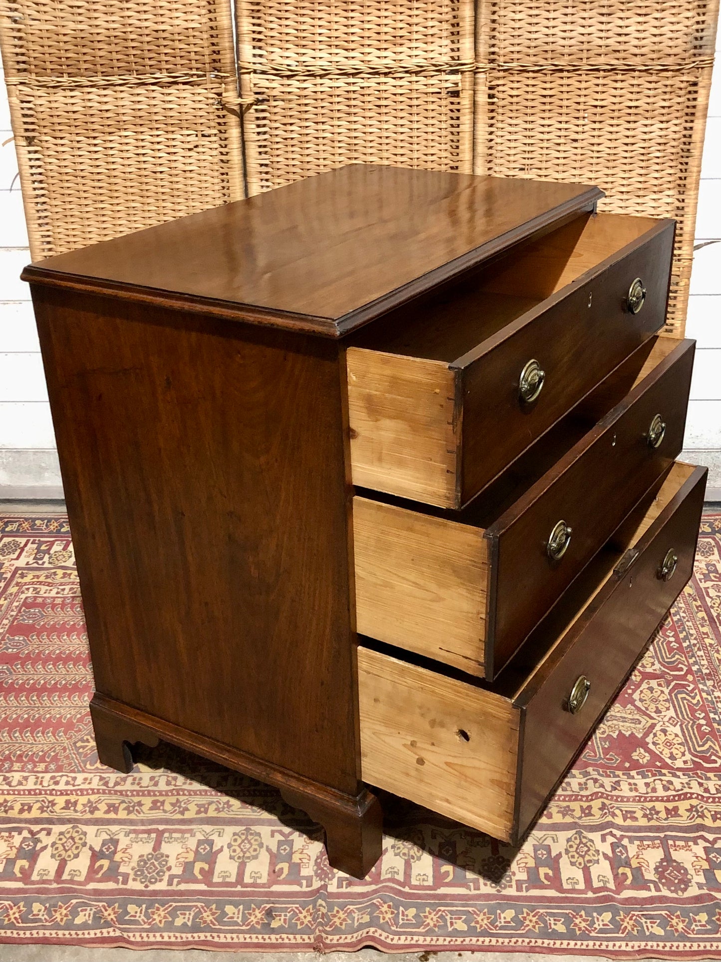 000533...Handsome Small Georgian Mahogany Chest Of Drawers ( sold )