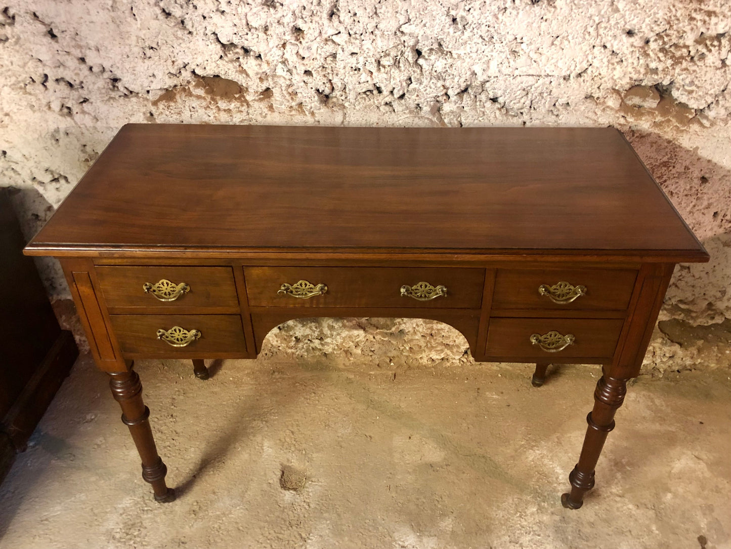 000528...Handsome Antique Mahogany Writing Or Dressing Table ( sold )