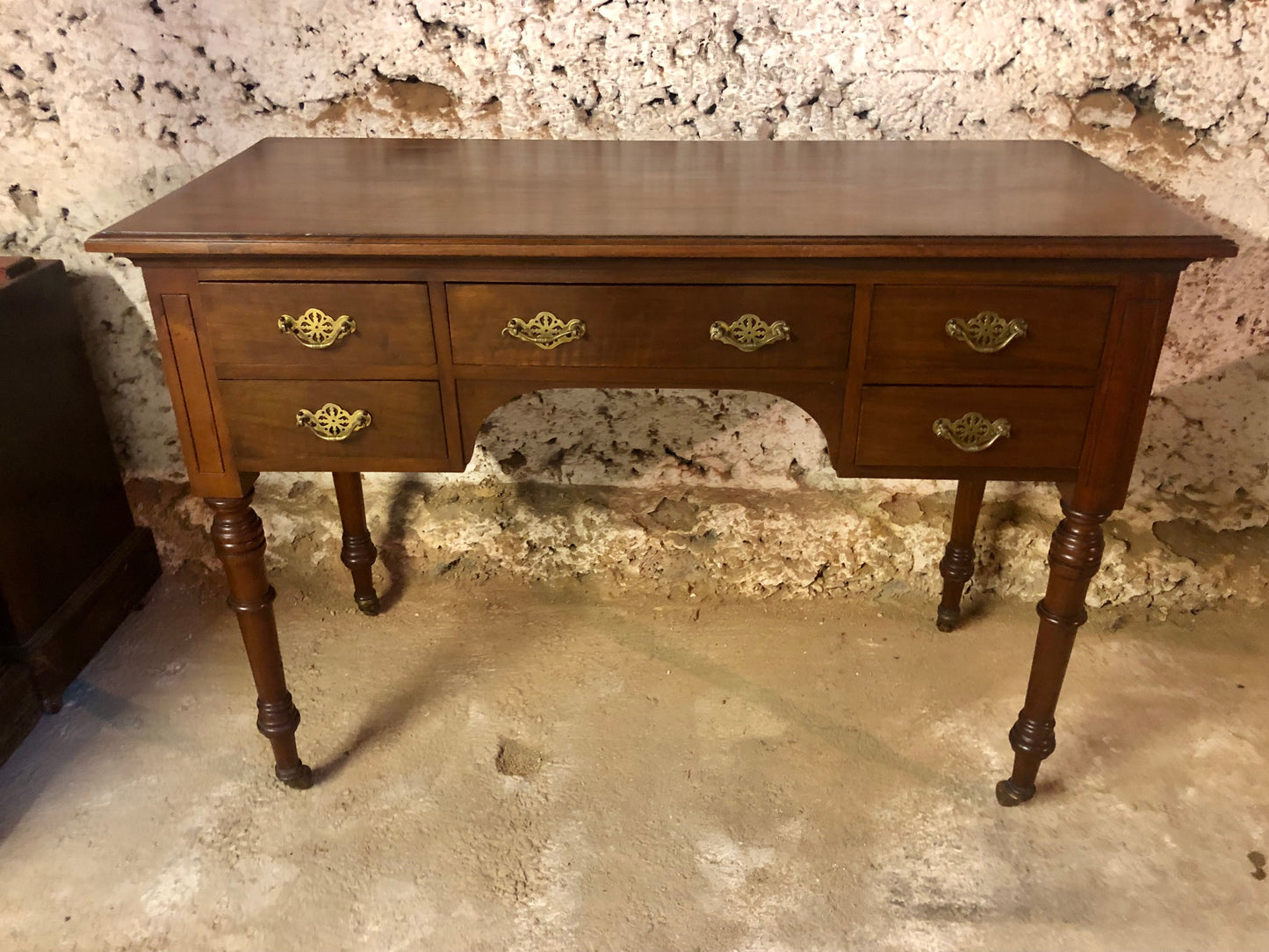 000528...Handsome Antique Mahogany Writing Or Dressing Table ( sold )