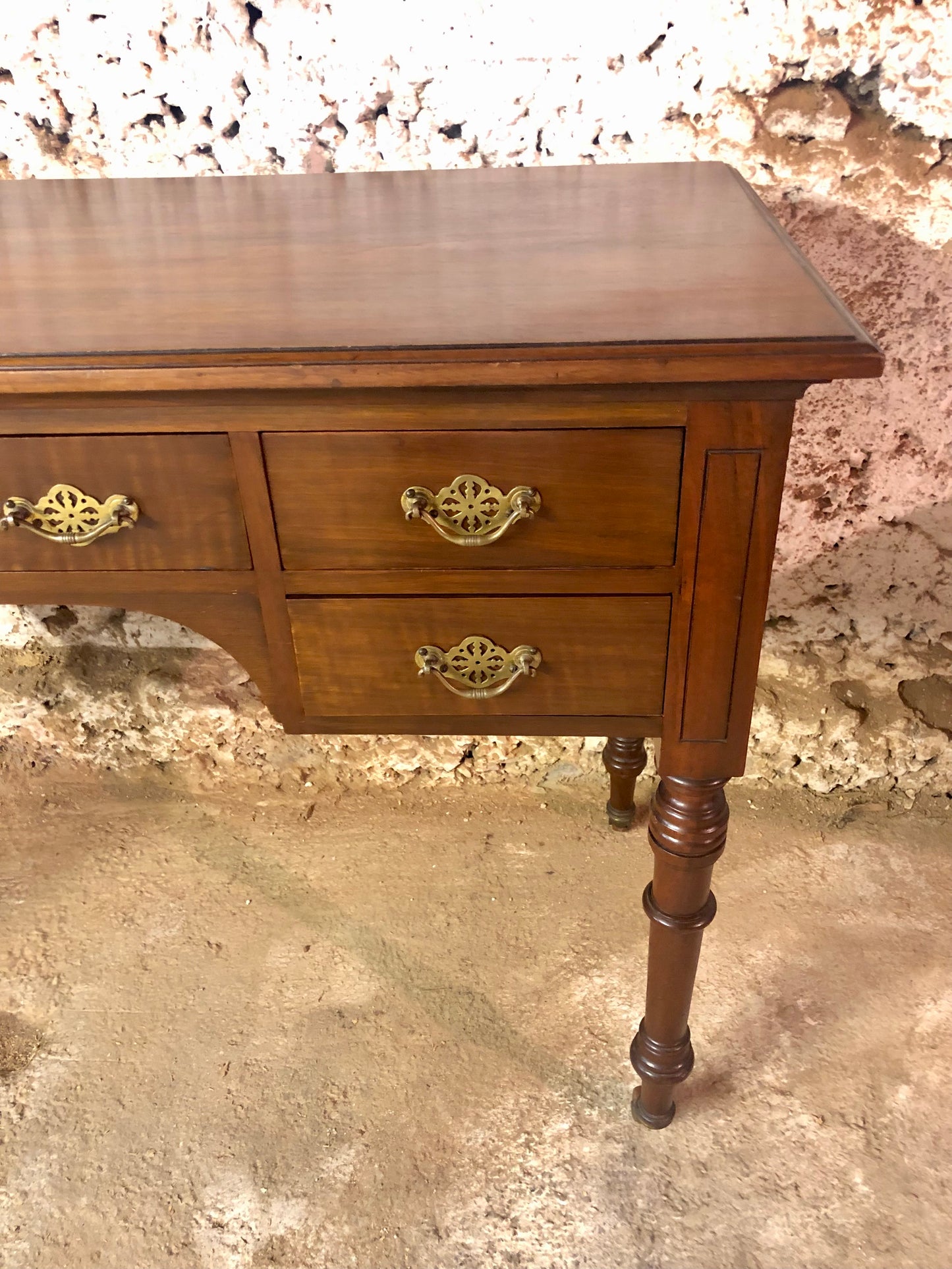 000528...Handsome Antique Mahogany Writing Or Dressing Table ( sold )