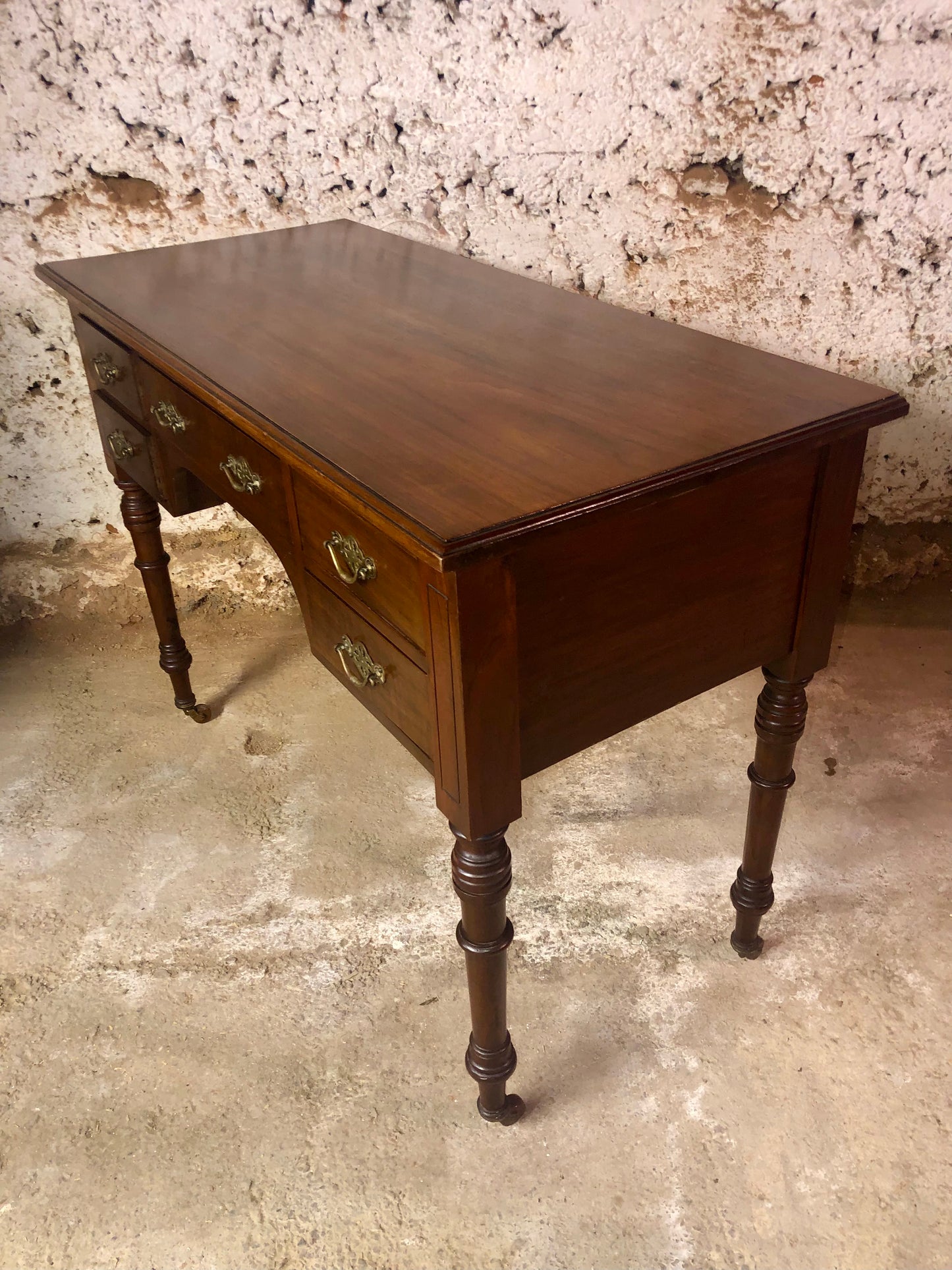 000528...Handsome Antique Mahogany Writing Or Dressing Table ( sold )