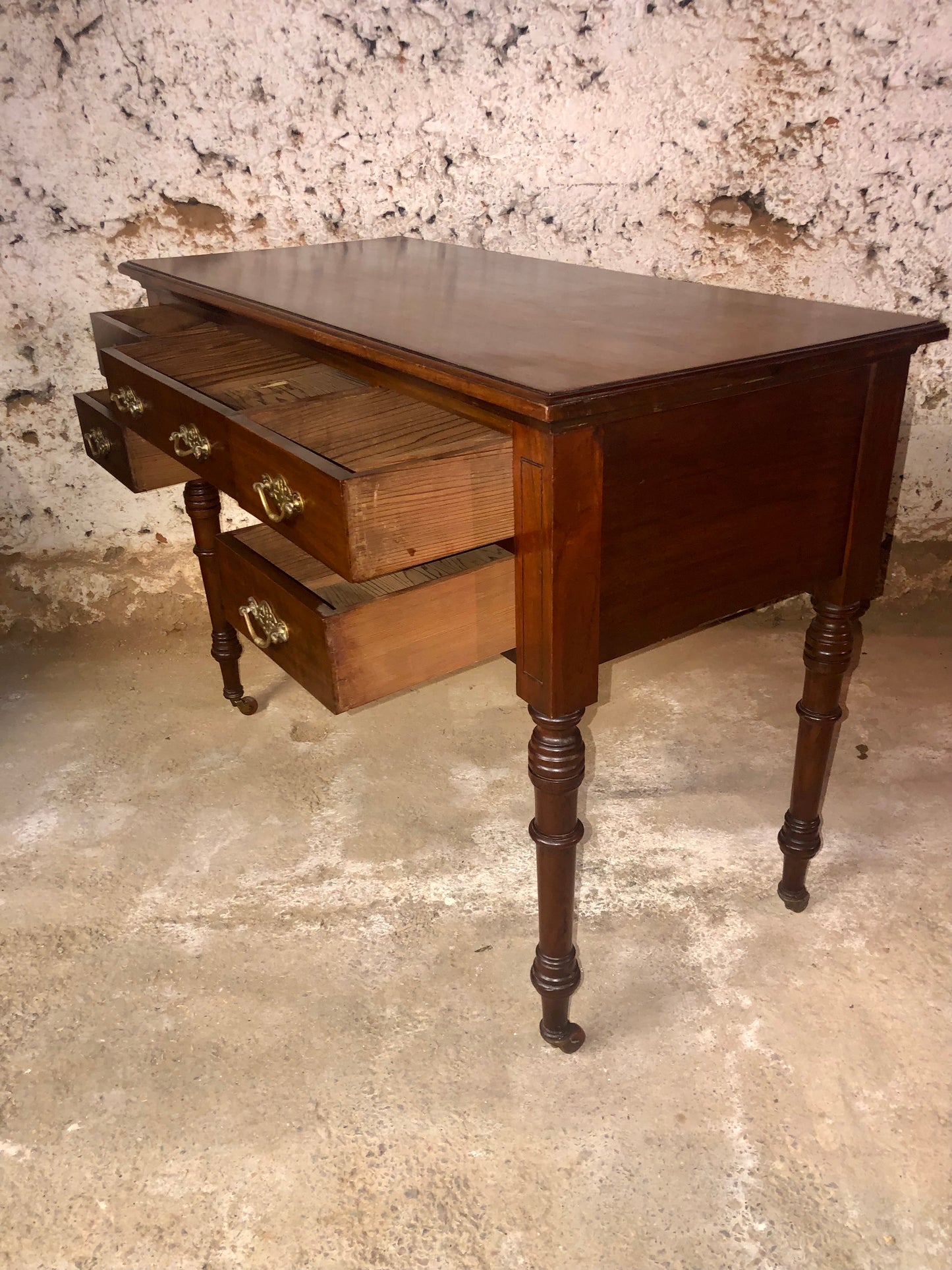 000528...Handsome Antique Mahogany Writing Or Dressing Table ( sold )