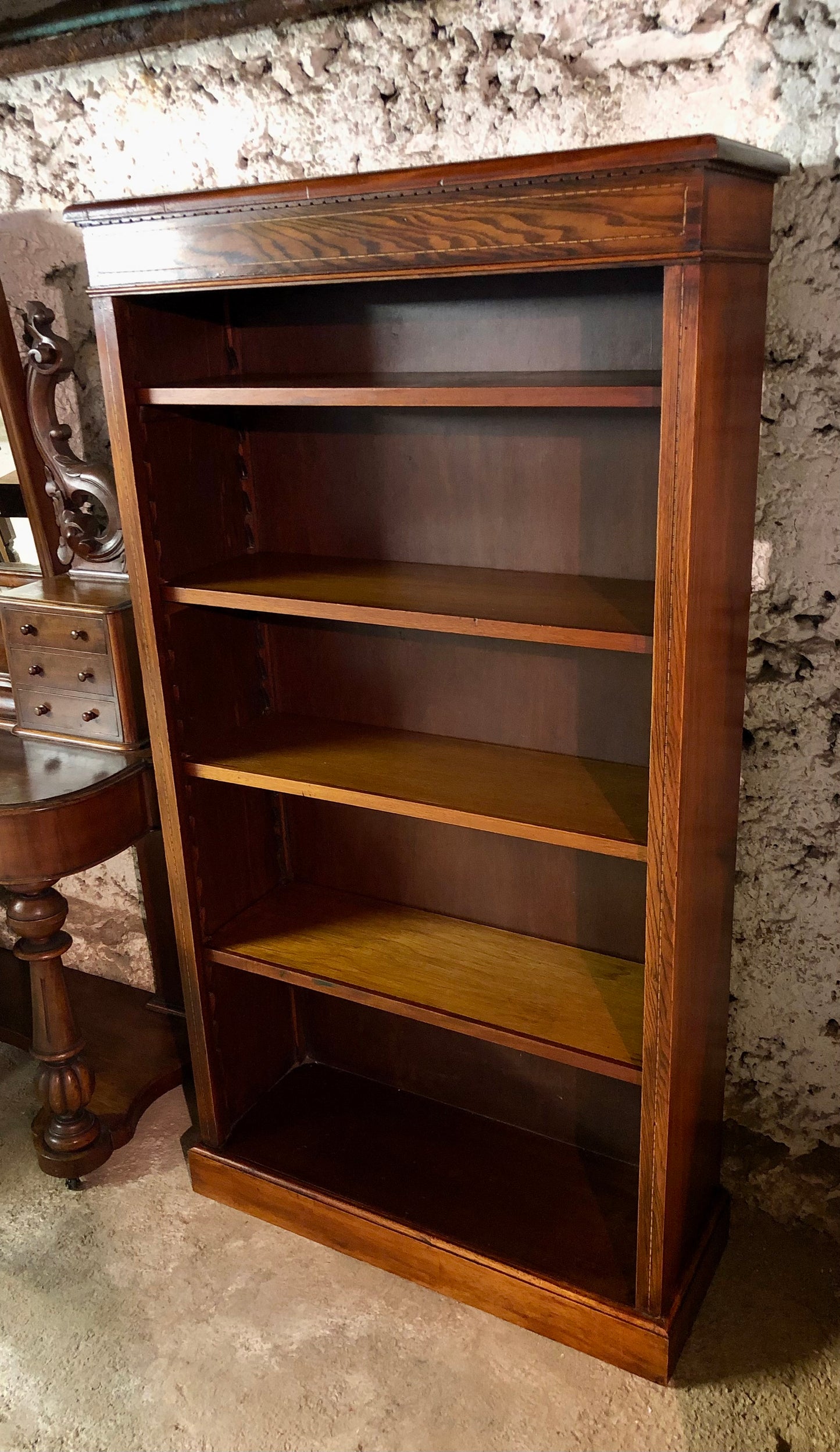 000526....Handsome Vintage Mahogany Bookcase ( sold )